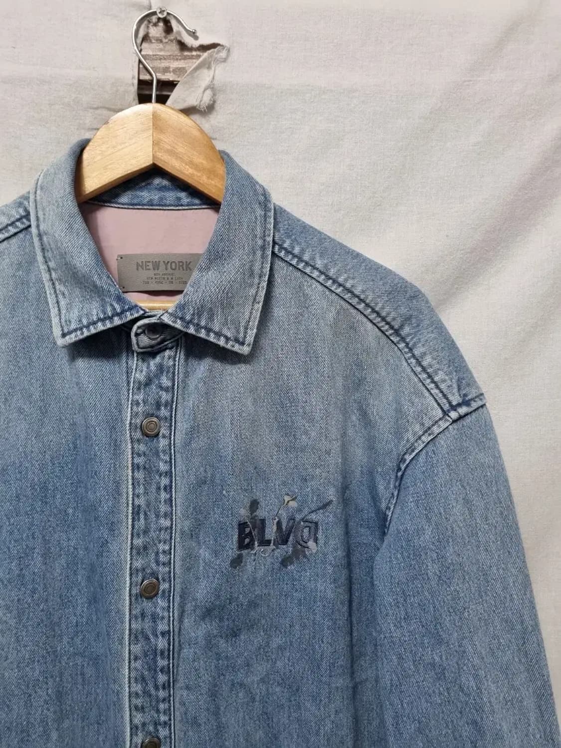 질스튜어트 오버핏 데님 셔츠 자켓 L 상품이미지3