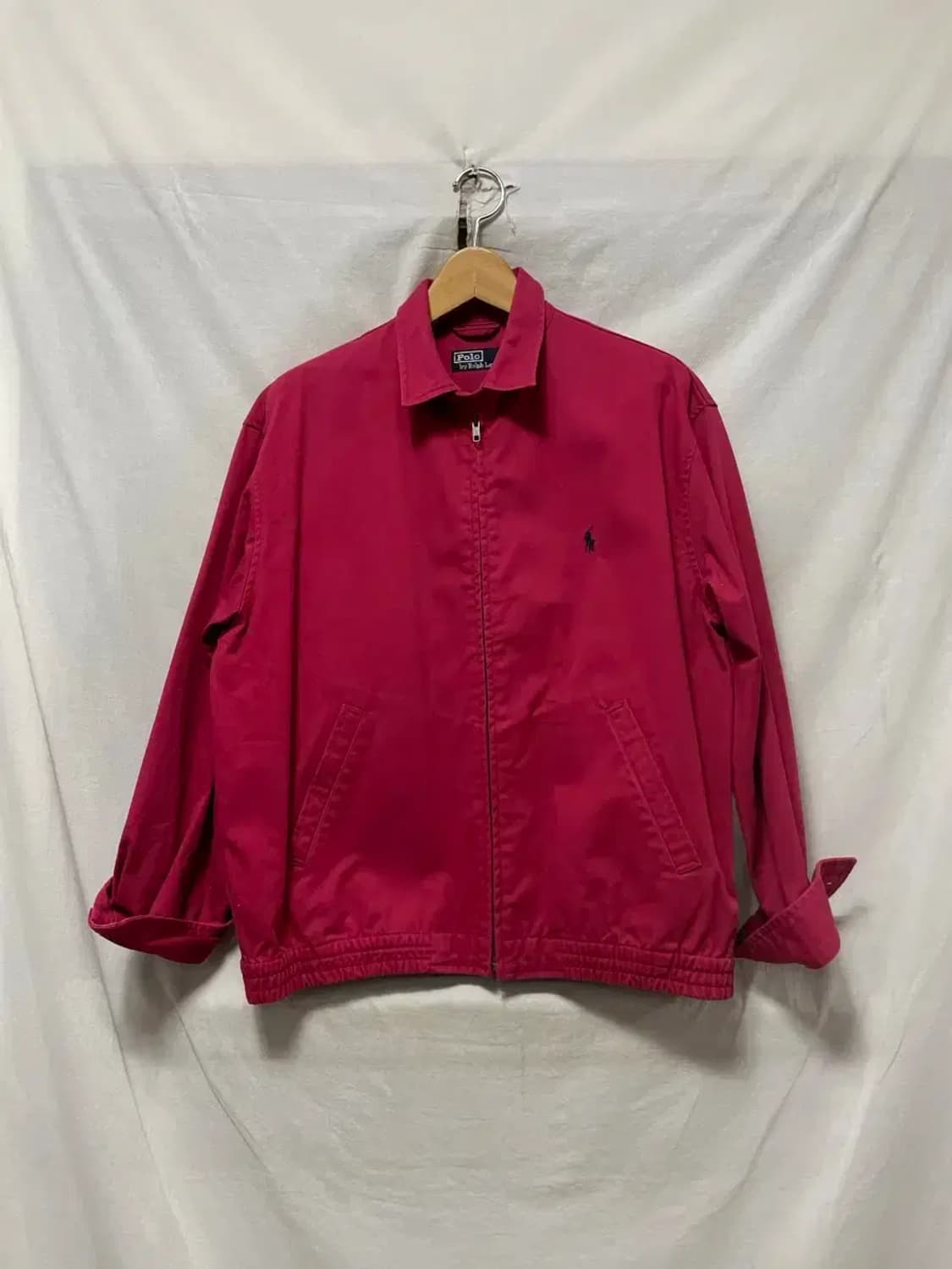 폴로 랄프로렌 체리빛 봄버 면 자켓 95 상품이미지1