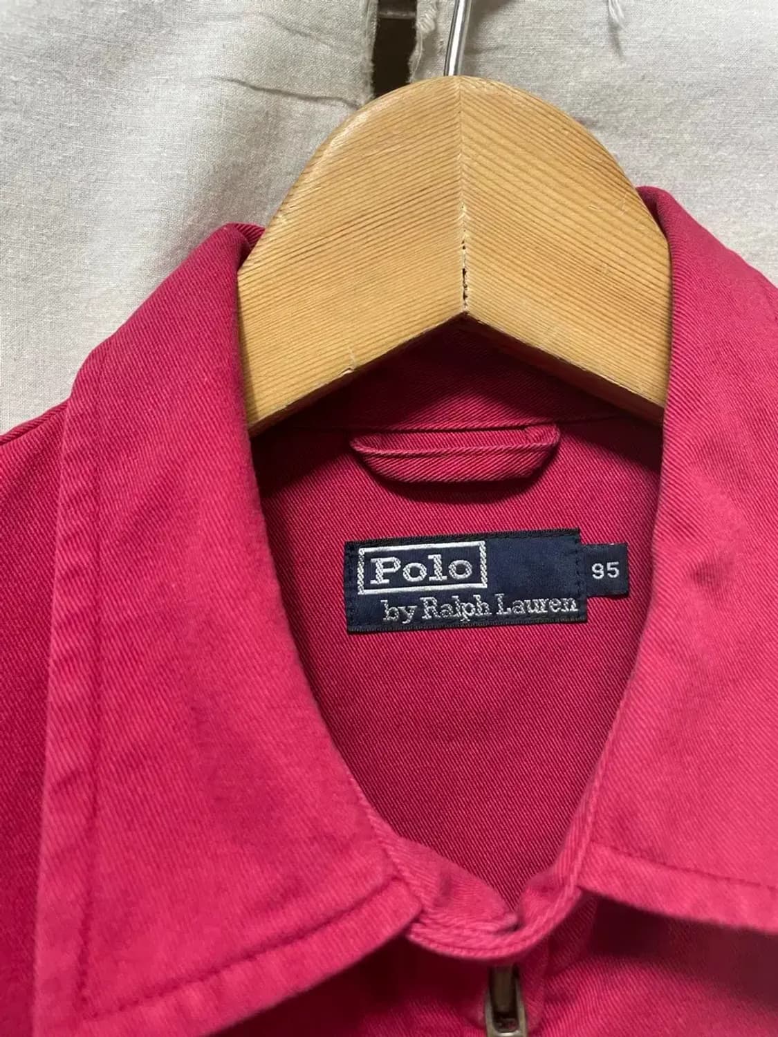 폴로 랄프로렌 체리빛 봄버 면 자켓 95 상품이미지4