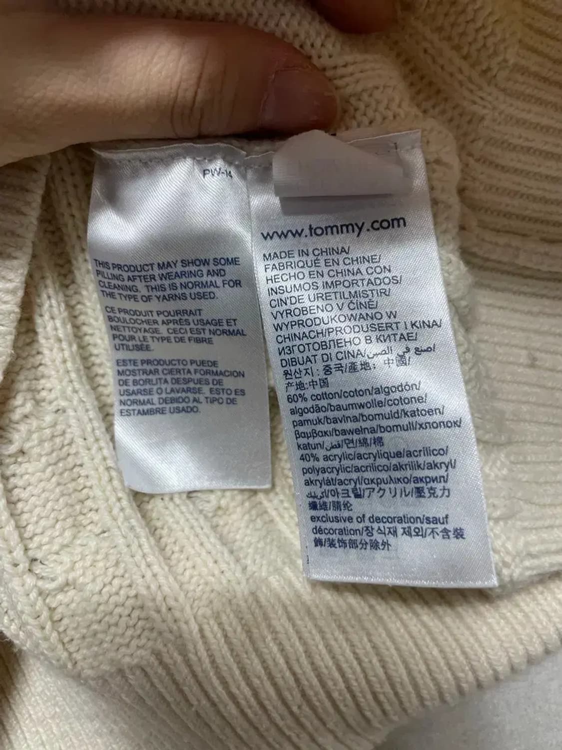타미힐피거 꽈배기 니트 M 상품이미지5