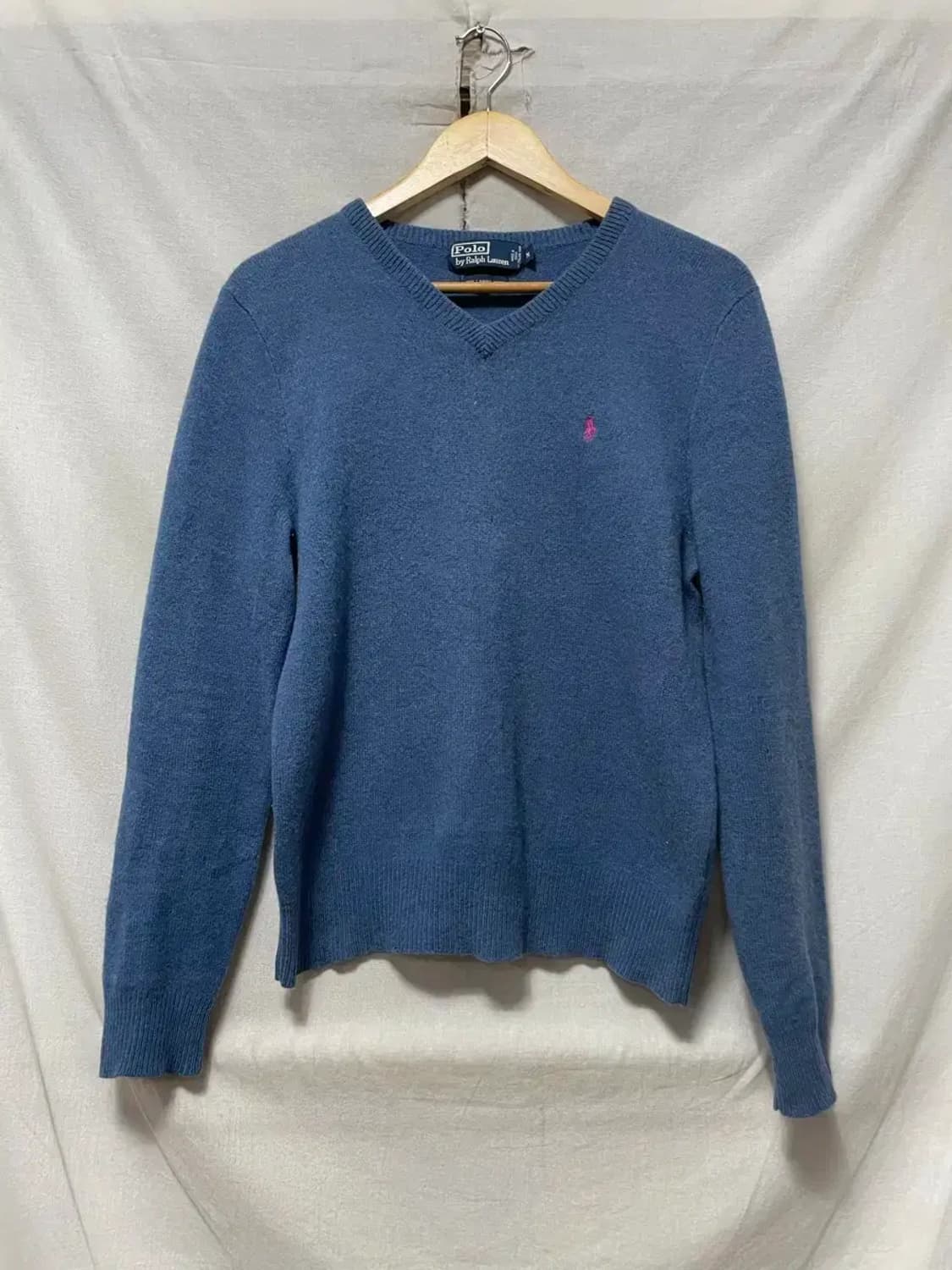폴로 랄프로렌 브이넥 니트 양털100 스웨터 M 상품이미지1