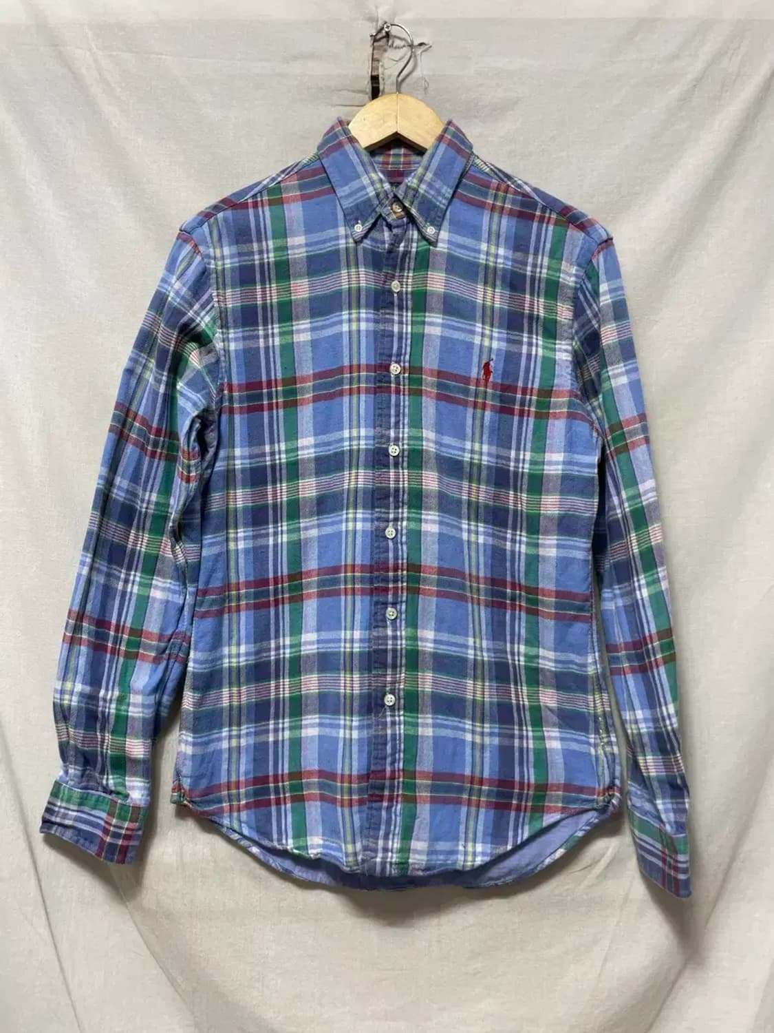 폴로 랄프로렌 블루 체크 남방 셔츠 M 상품이미지1