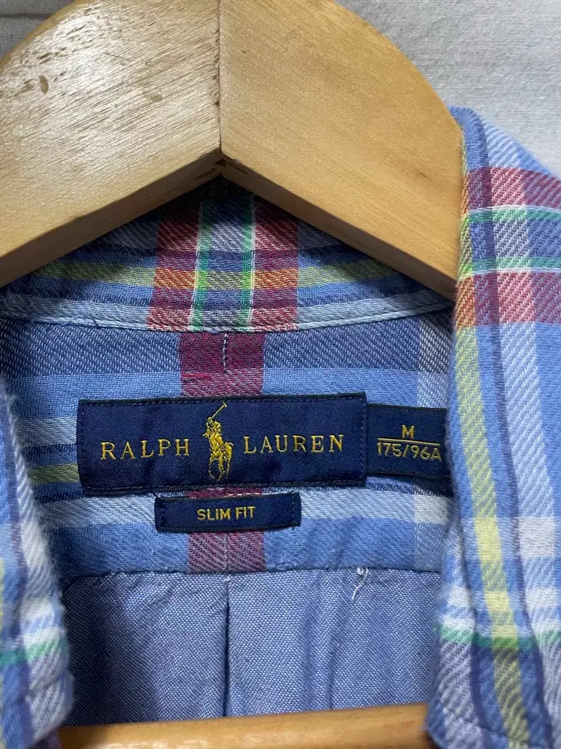 폴로 랄프로렌 블루 체크 남방 셔츠 M 상품이미지4