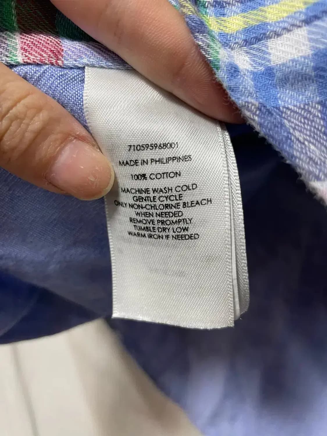 폴로 랄프로렌 블루 체크 남방 셔츠 M 상품이미지5