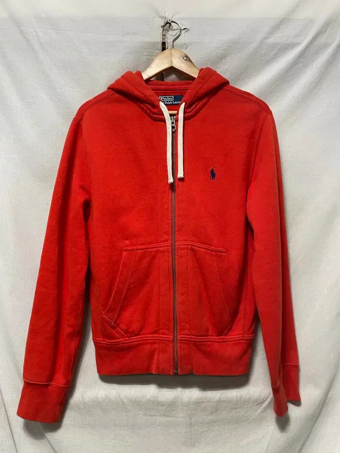 폴로 랄프로렌 레드 후드집업 S 상품이미지1