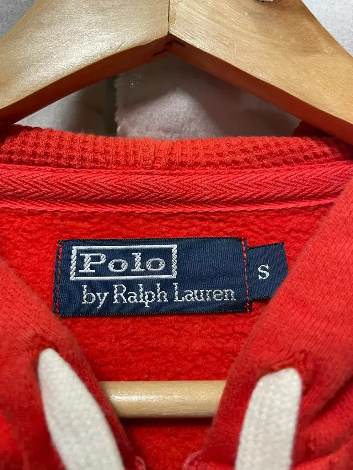 폴로 랄프로렌 레드 후드집업 S 상품이미지4