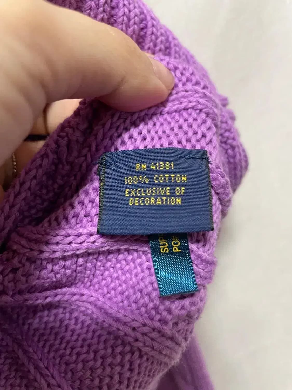 폴로 랄프로렌 꽈배기 니트 S 상품이미지5