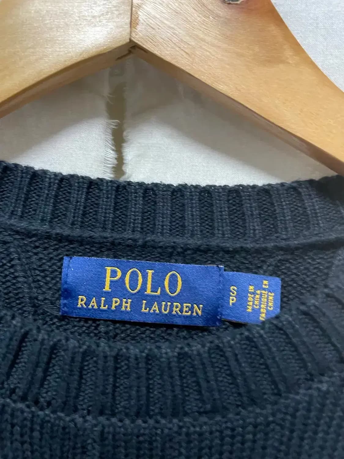 폴로 랄프로렌 블랙 꽈배기 니트 S 상품이미지4