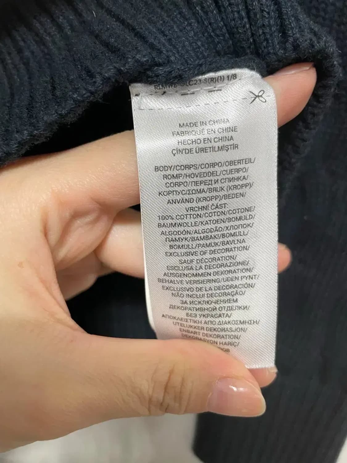 폴로 랄프로렌 블랙 꽈배기 니트 S 상품이미지5