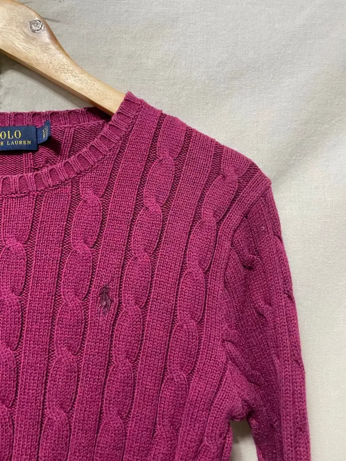 폴로 랄프로렌 꽈배기 니트 S 상품이미지3