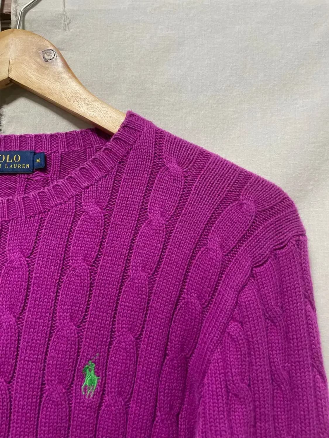 폴로 랄프로렌 꽈배기 니트 M 상품이미지3