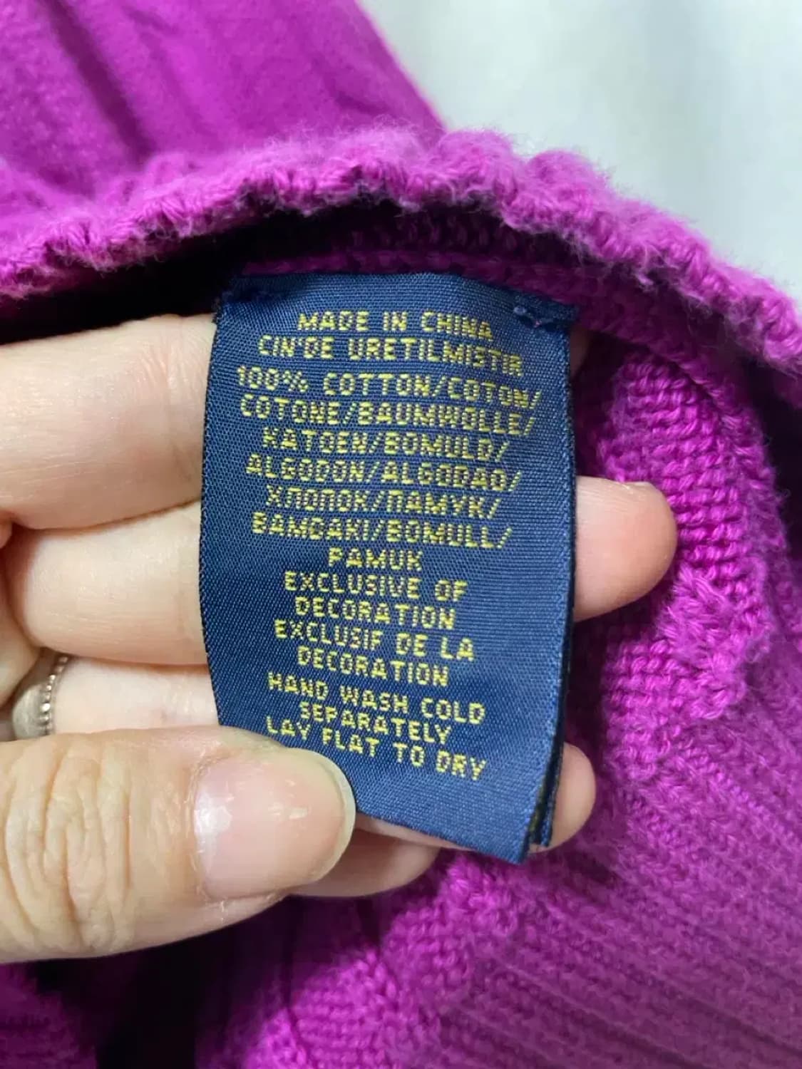 폴로 랄프로렌 꽈배기 니트 M 상품이미지5