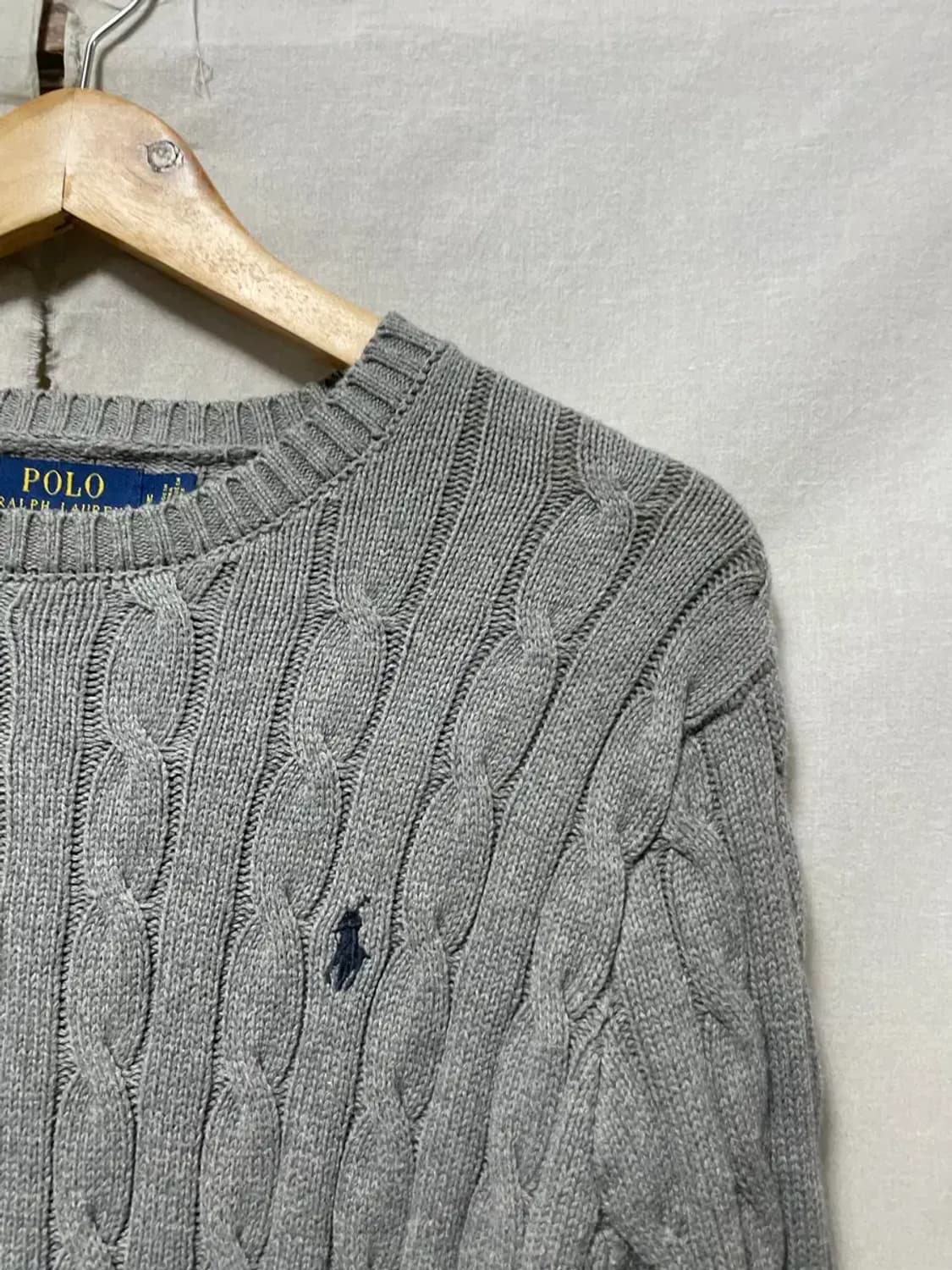 폴로 랄프로렌 꽈배기 니트 M 상품이미지3