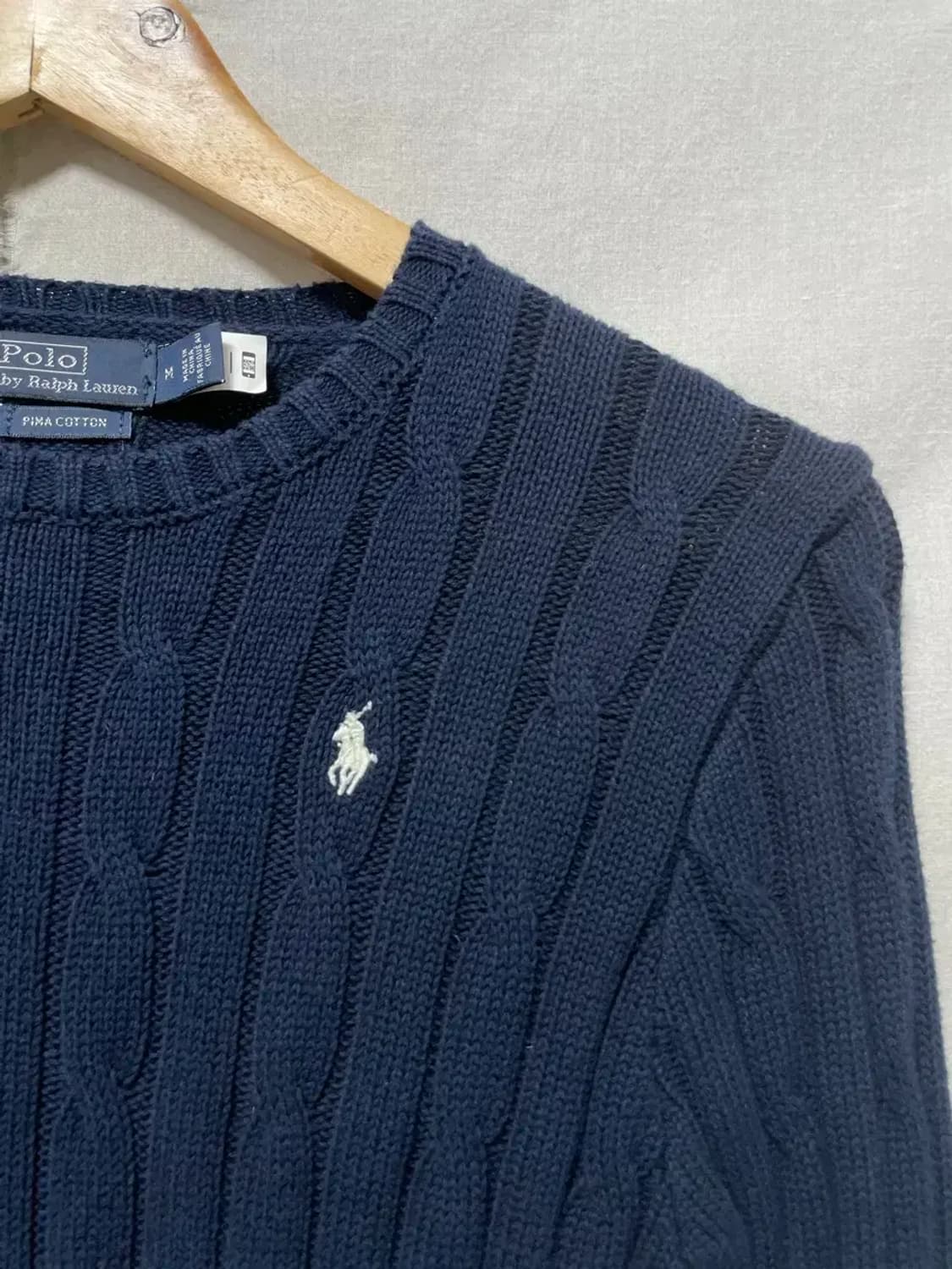 폴로 랄프로렌 꽈배기 니트 M 상품이미지3