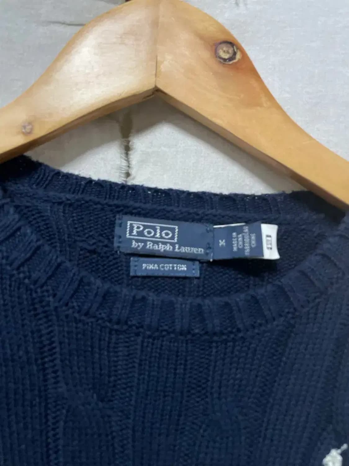 폴로 랄프로렌 꽈배기 니트 M 상품이미지4