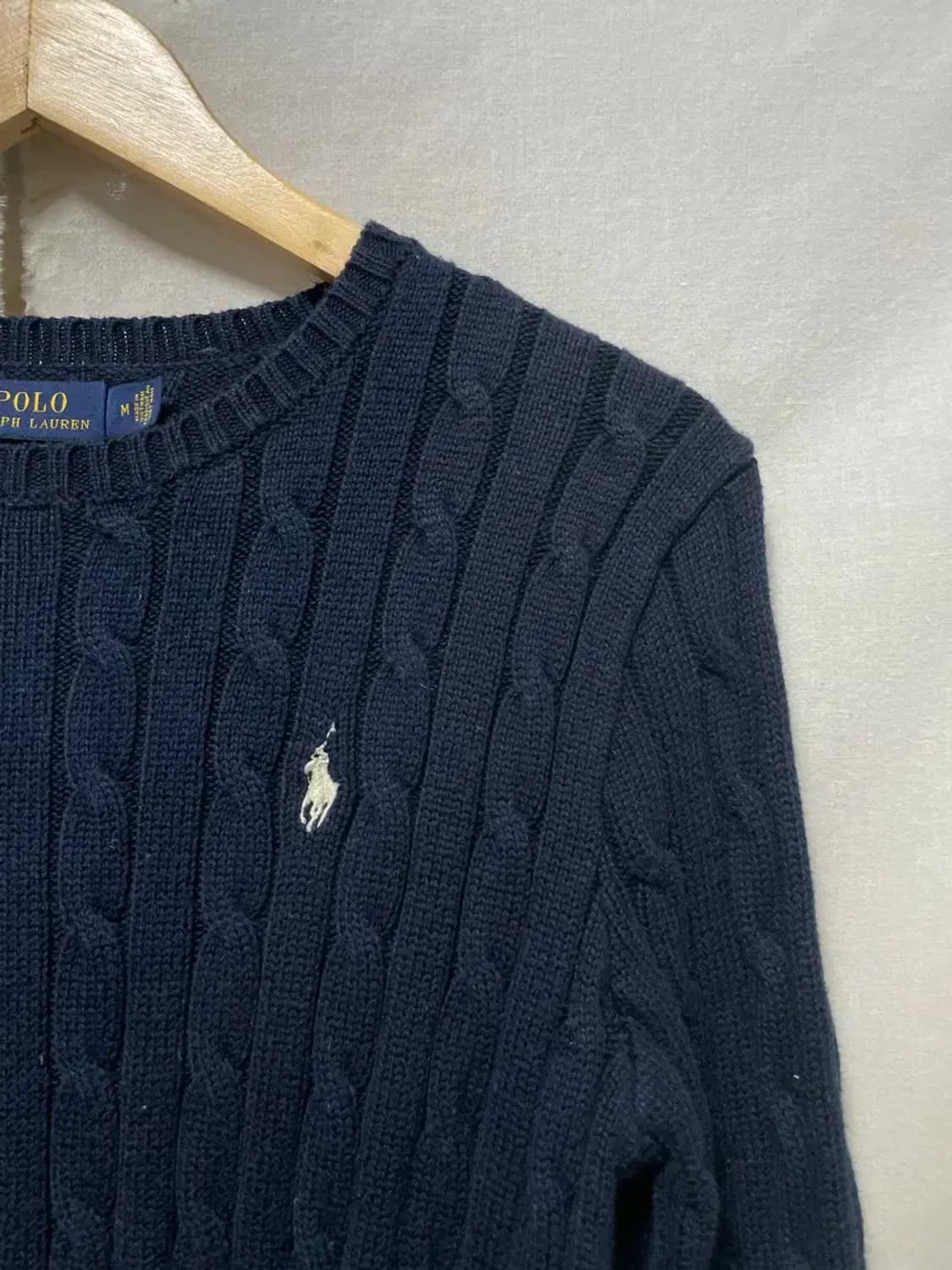 폴로 랄프로렌 꽈배기 니트 M 상품이미지3