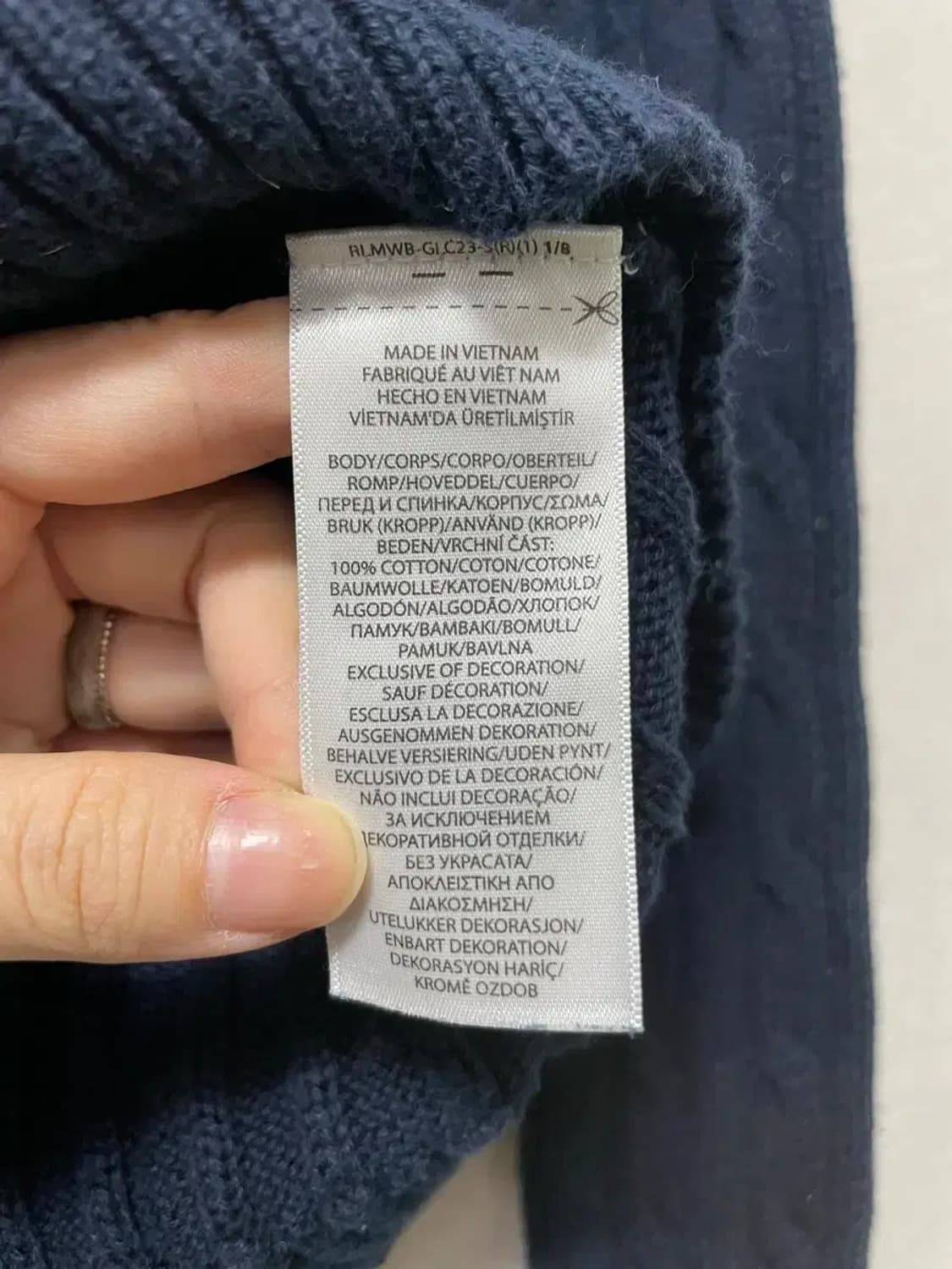 폴로 랄프로렌 꽈배기 니트 M 상품이미지5