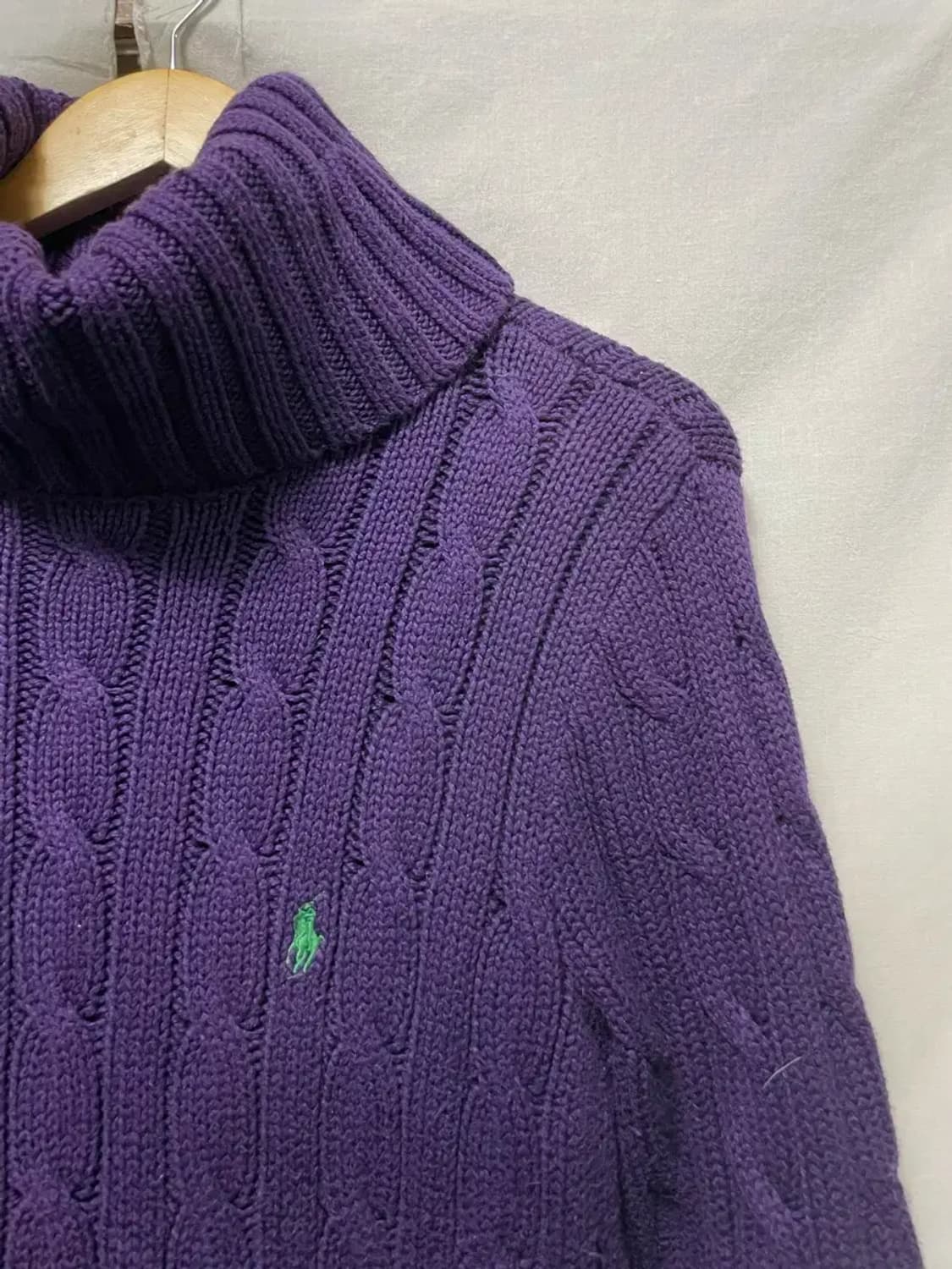 폴로 랄프로렌 목폴라 꽈배기 니트 XL 상품이미지3