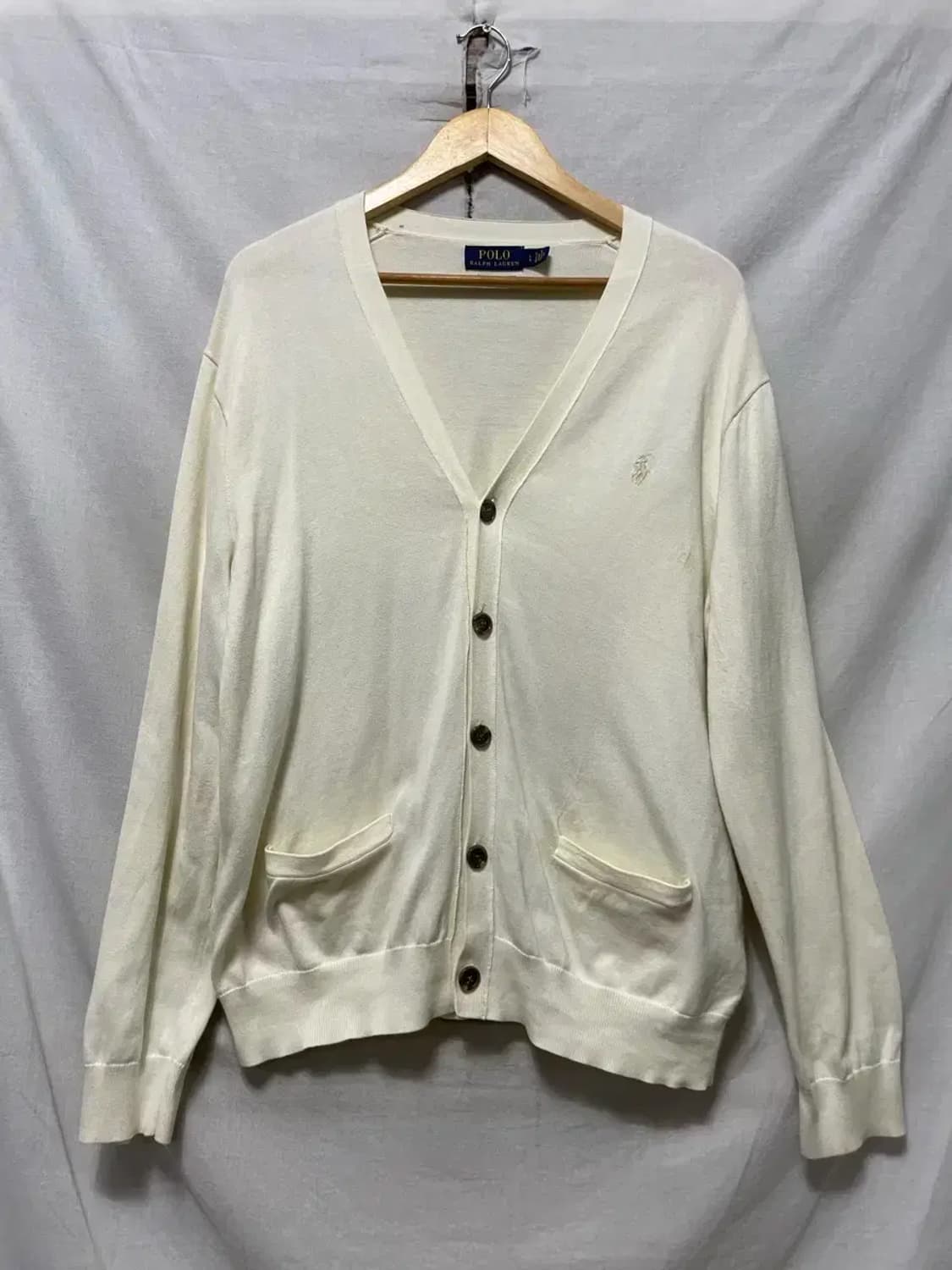 폴로 랄프로렌 아이보리 가디건 L 상품이미지1