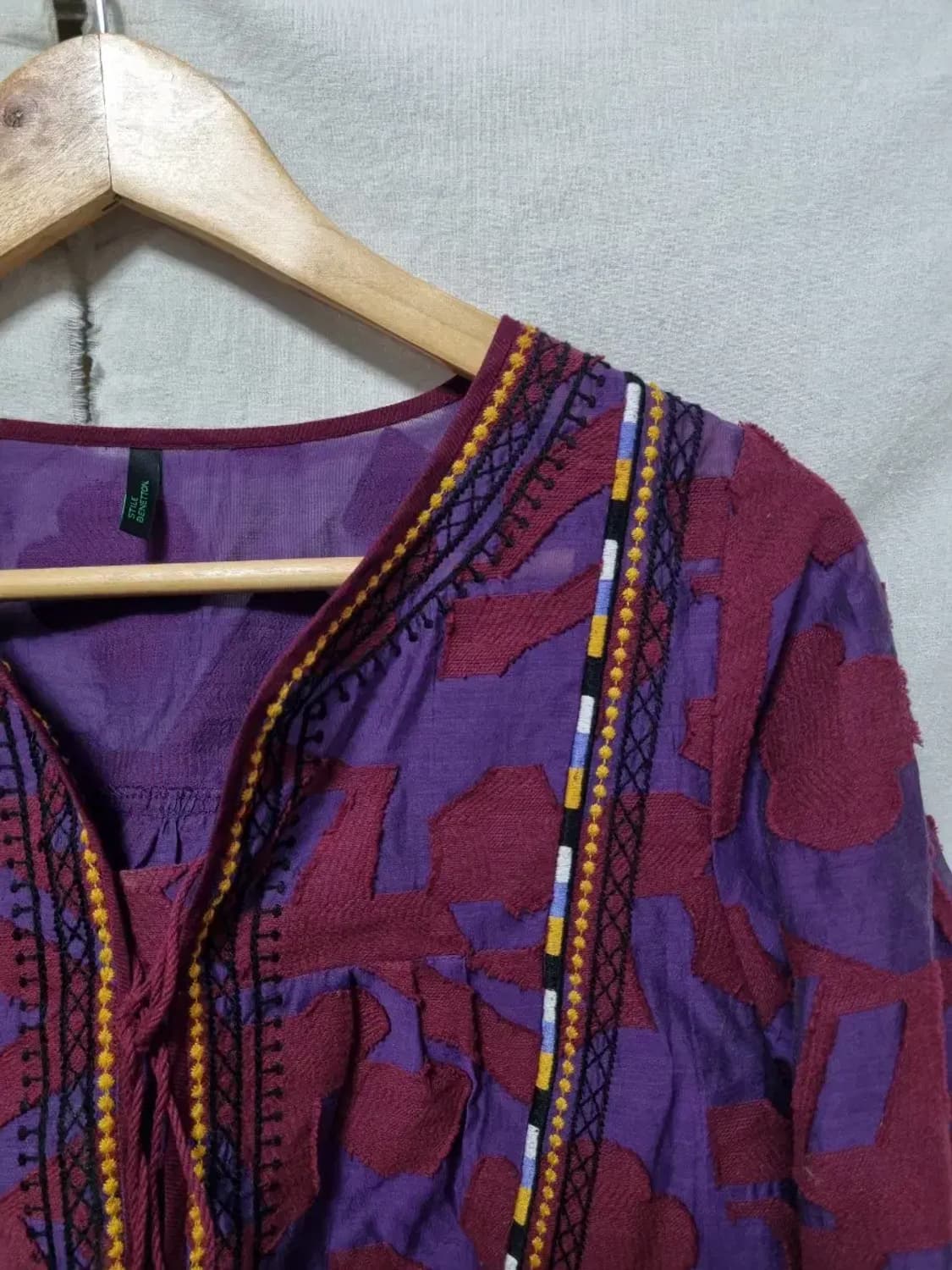 베네통 자수 블라우스 42 상품이미지3