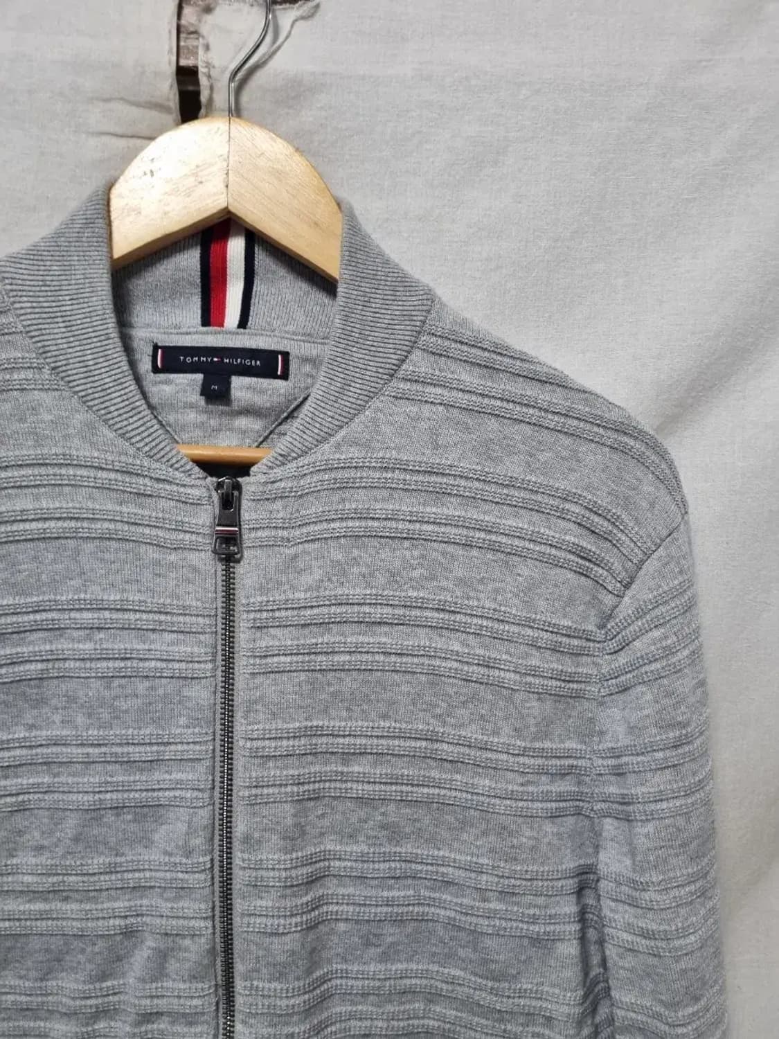 타미힐피거 그레이 니트 집업 가디건 M 상품이미지3