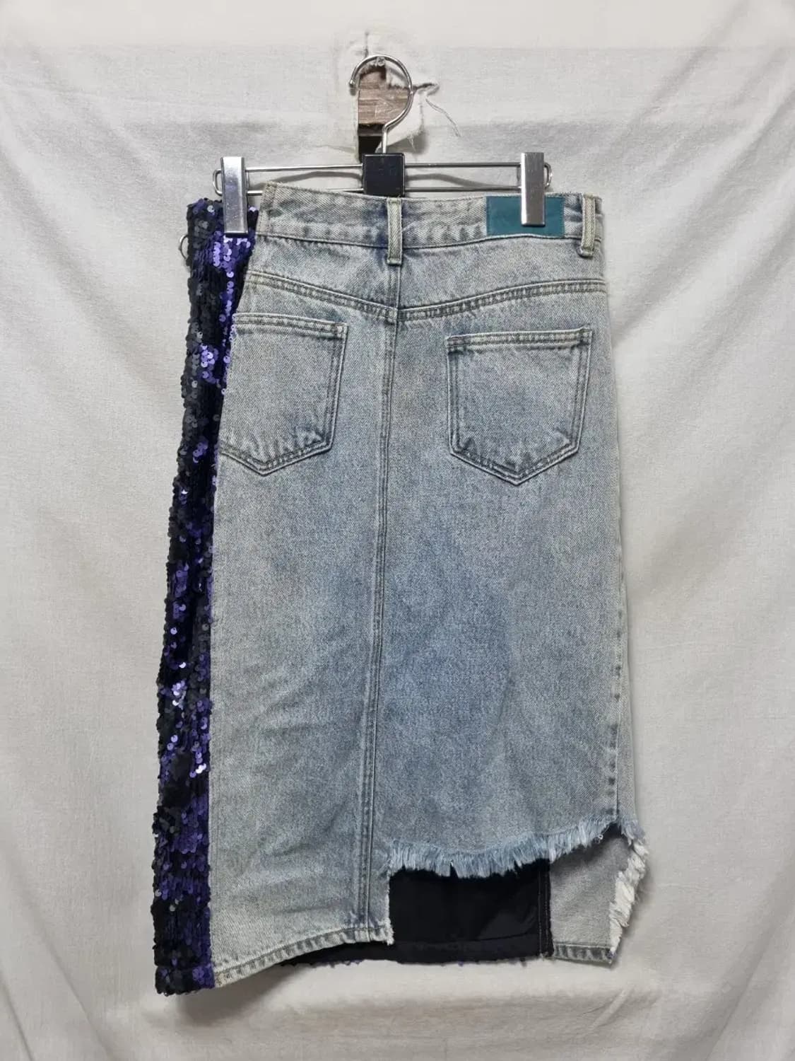 SJYP 데님 스팽글 언발란스 스커트 M 상품이미지2