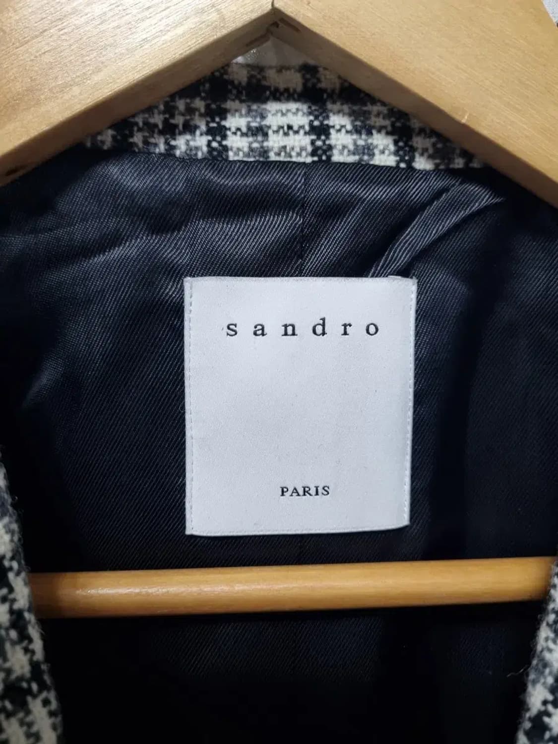 산드로 체크 패턴 블레이저 자켓 36 상품이미지4