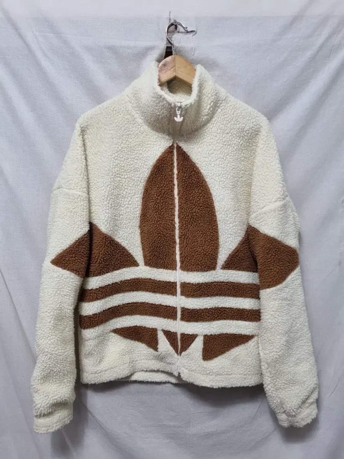 아디다스 빅로고 뽀글이 플리스 자켓 S 상품이미지1