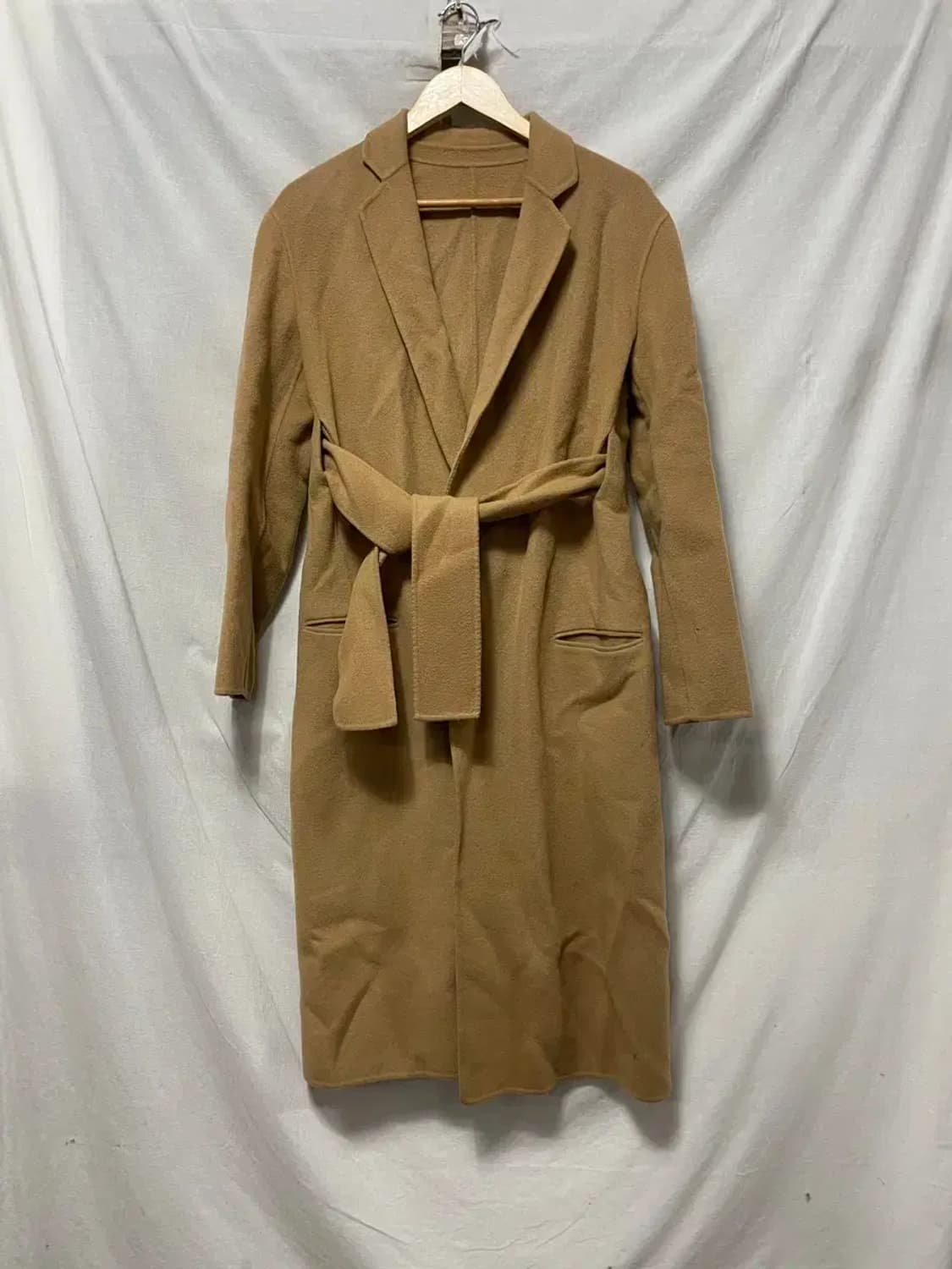 한섬 울 혼방 벨트 롱 코트 S 상품이미지1