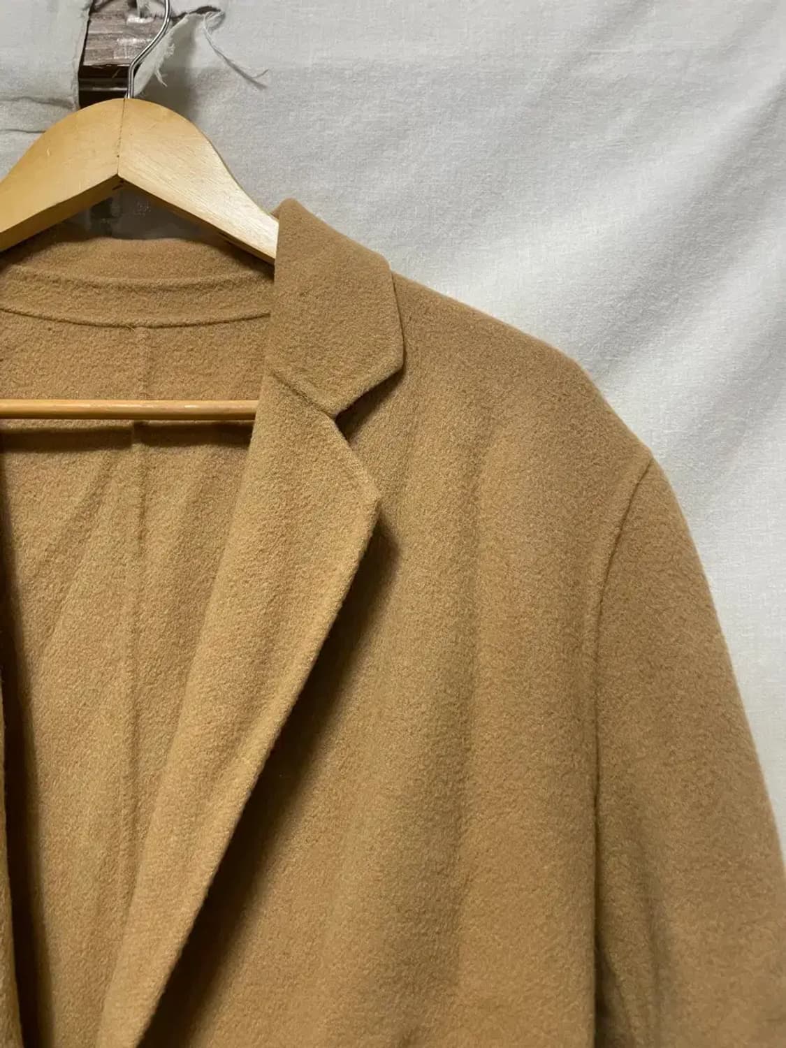 한섬 울 혼방 벨트 롱 코트 S 상품이미지3