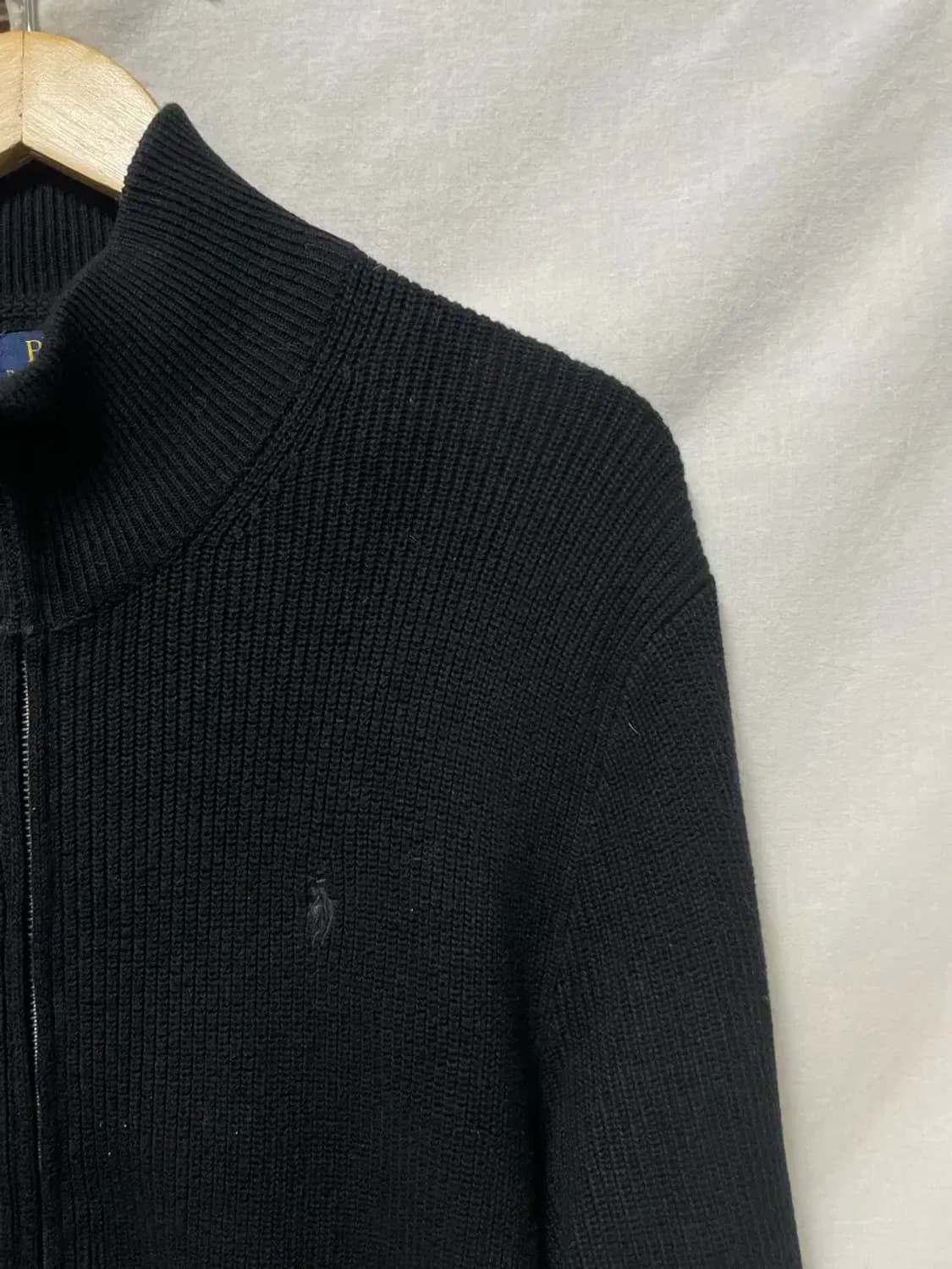 폴로 랄프로렌 블랙 니트 집업 가디건 M 상품이미지3
