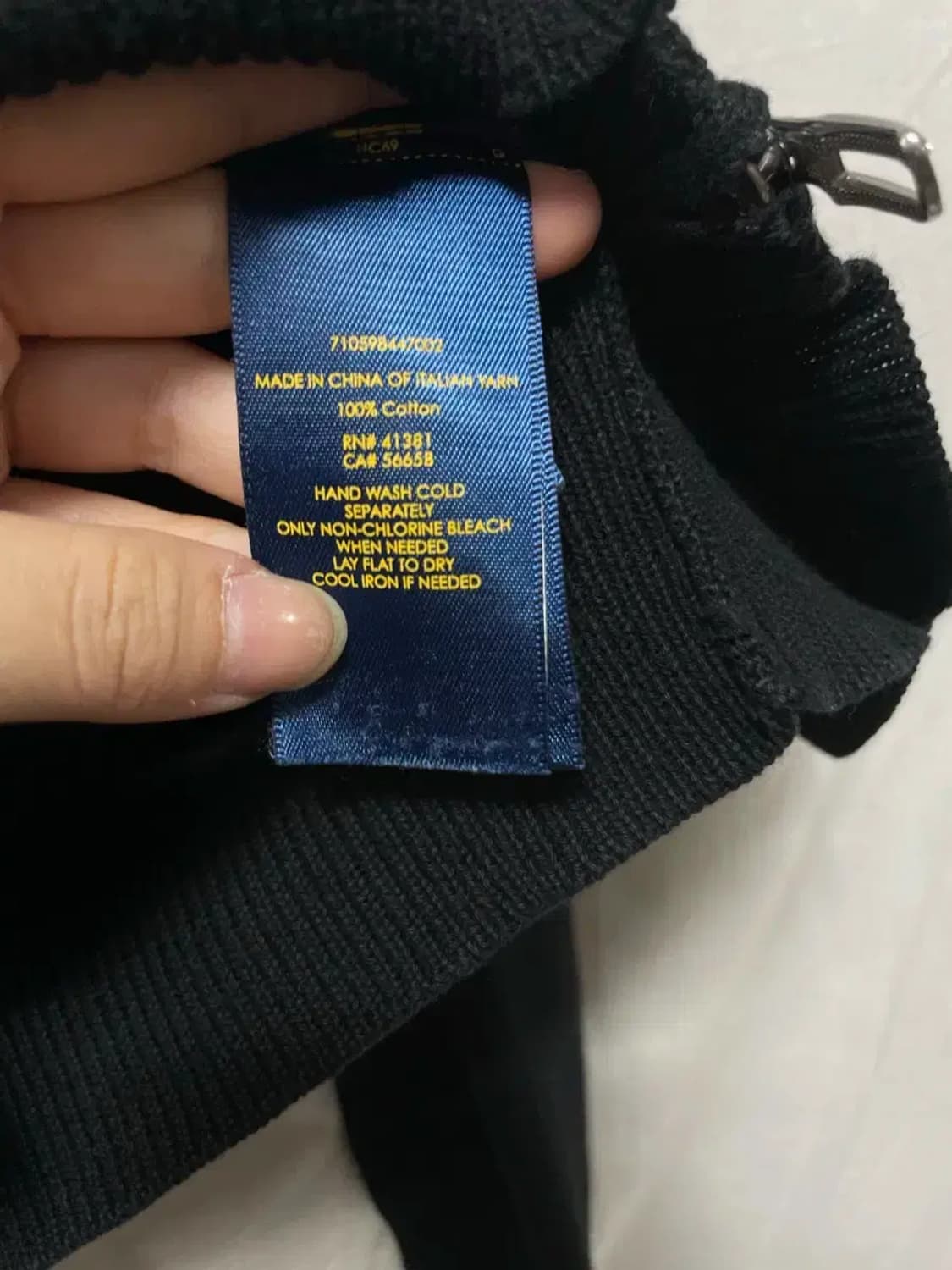 폴로 랄프로렌 블랙 니트 집업 가디건 M 상품이미지5