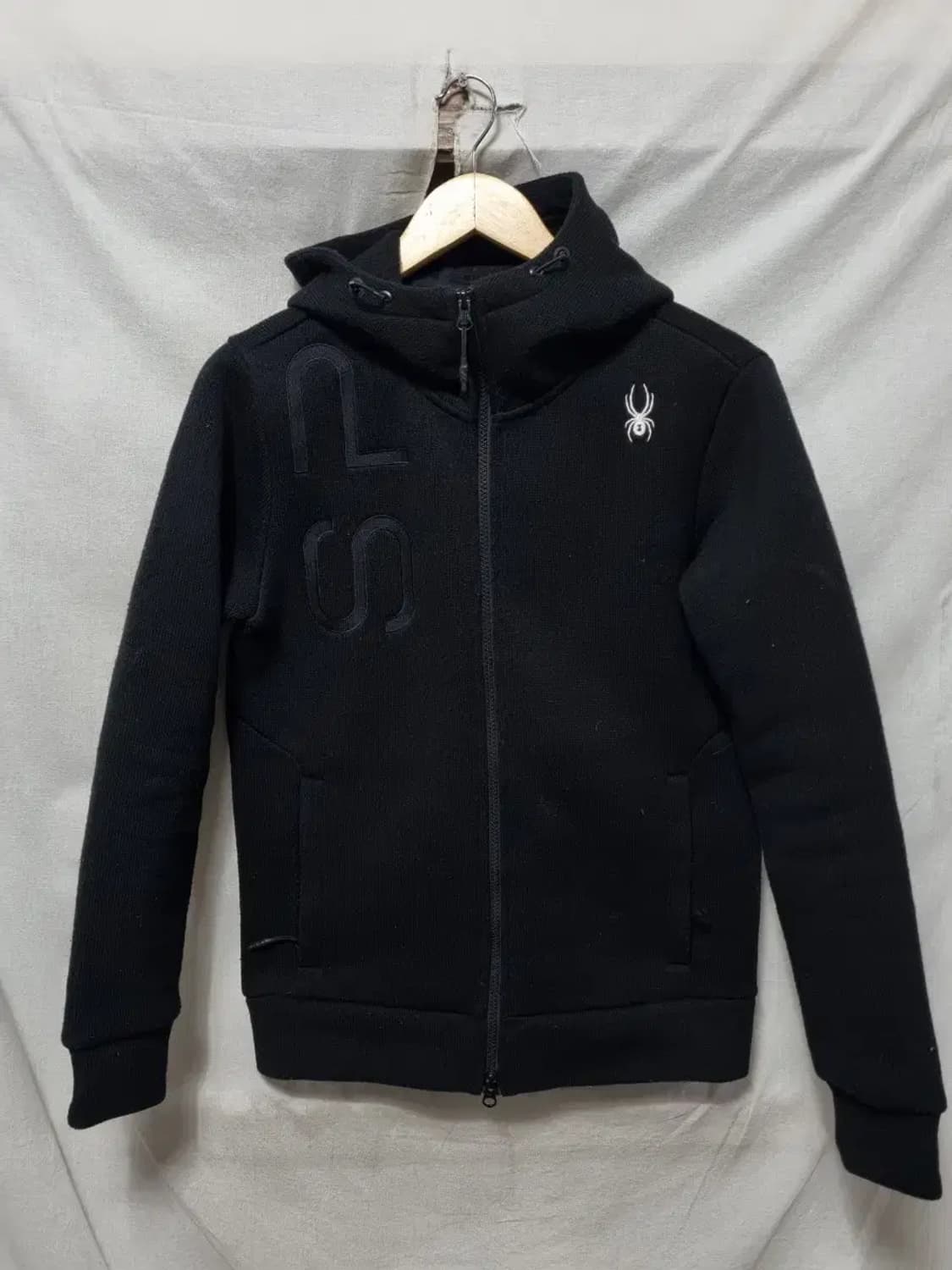 스파이더 블랙 후드 집업 S 상품이미지1