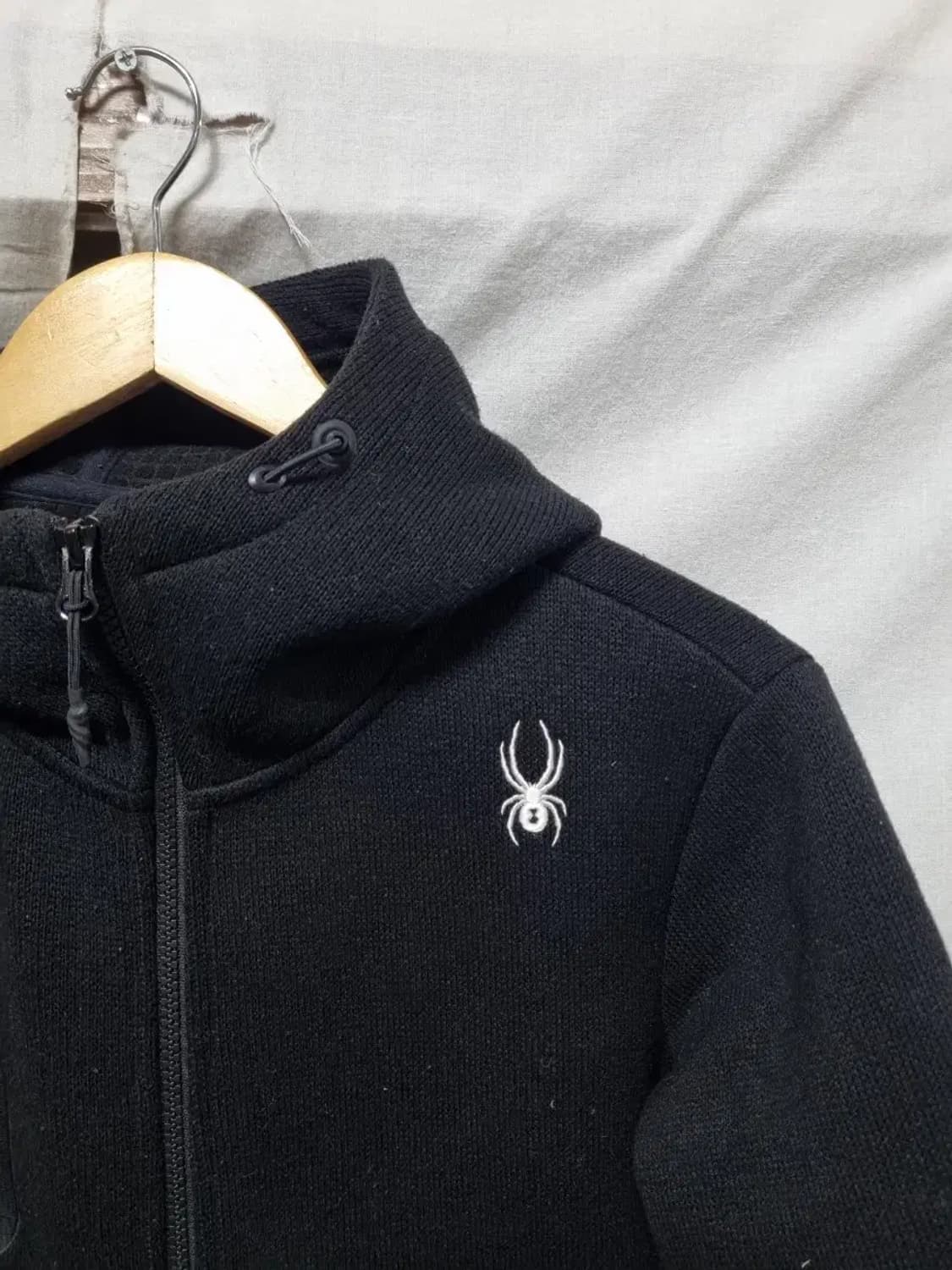 스파이더 블랙 후드 집업 S 상품이미지3