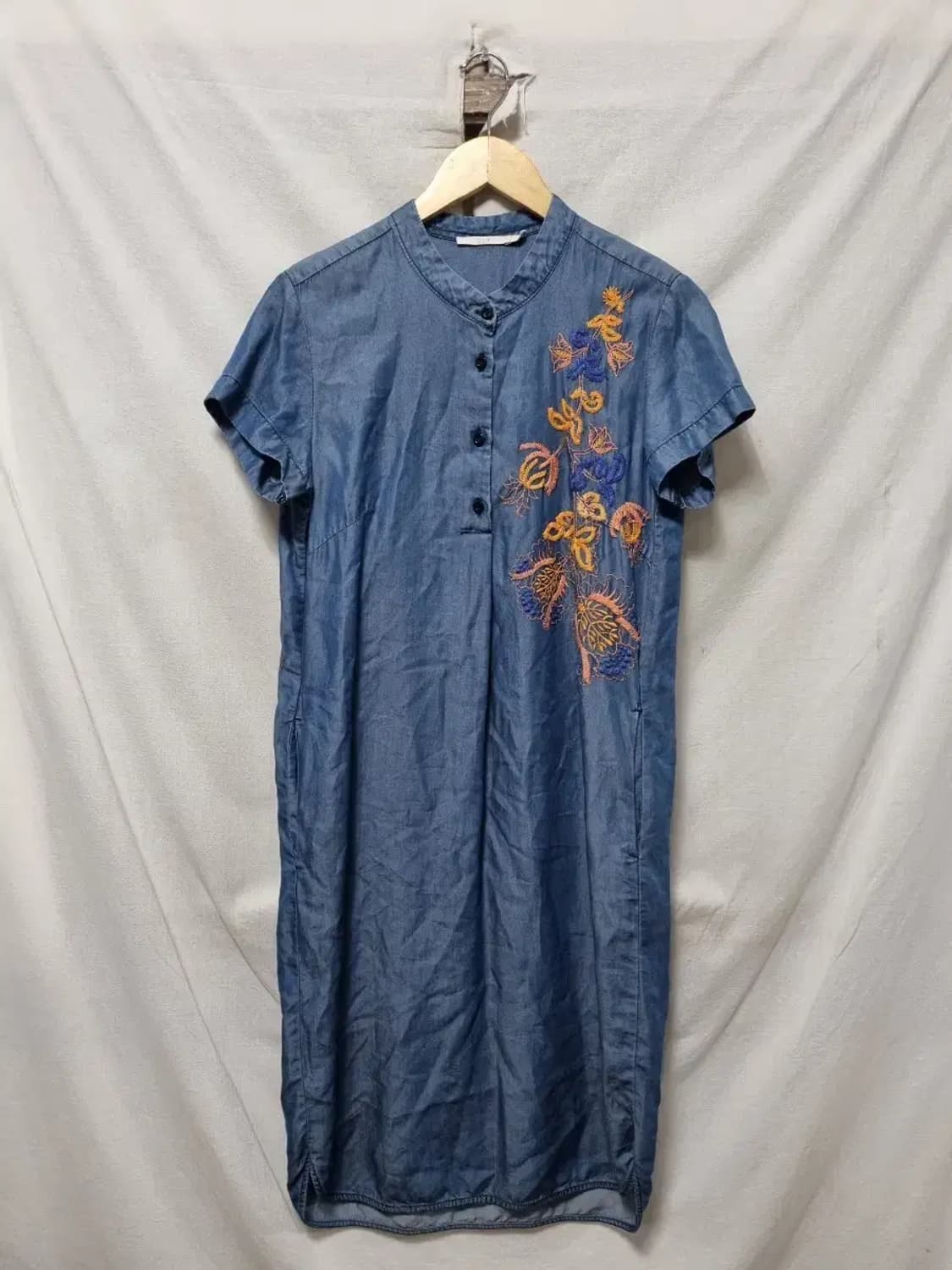 오일릴리 자수 반팔 원피스 36 상품이미지1