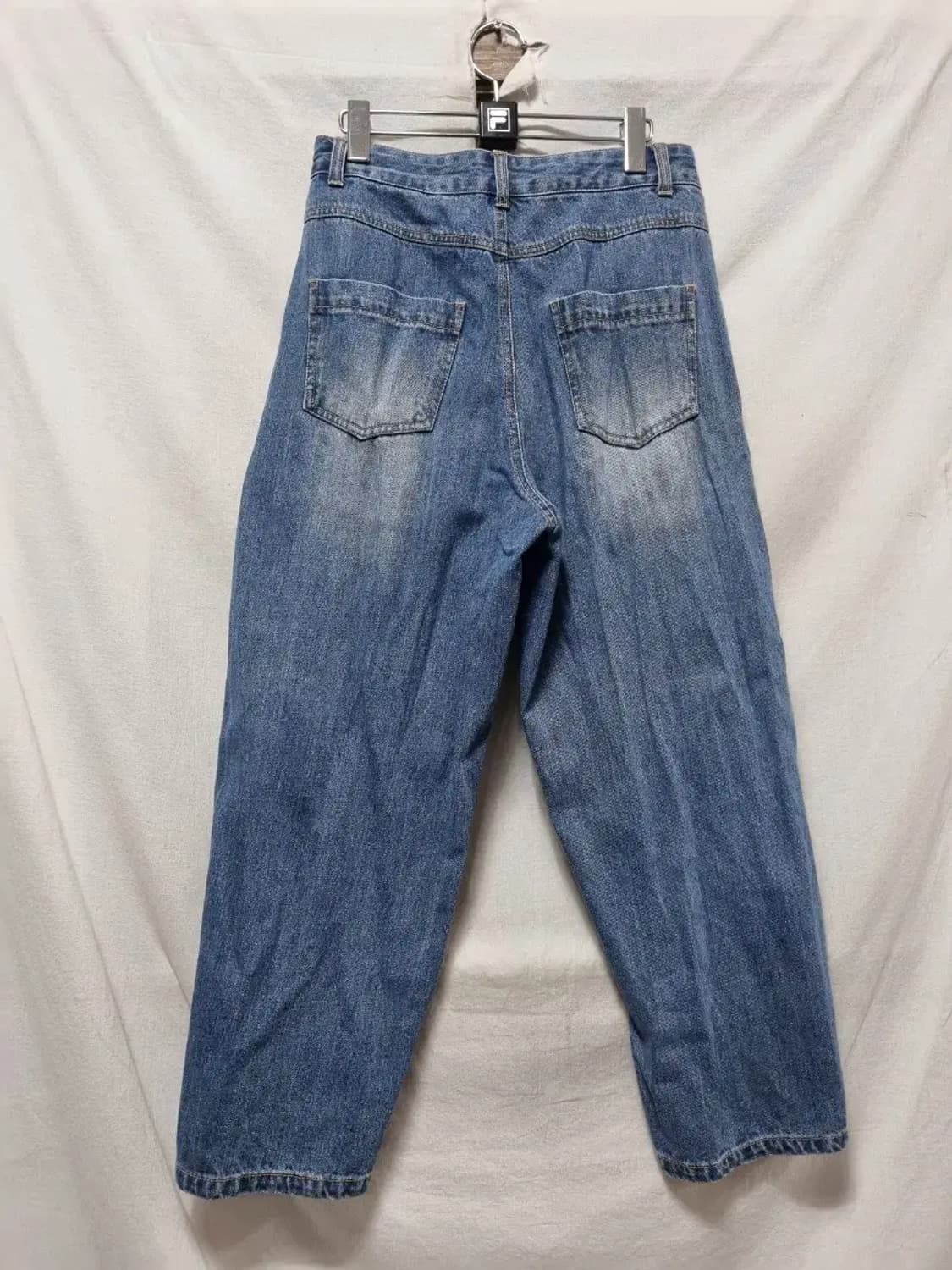 도호 데님 배색 와이드 팬츠 S 상품이미지3