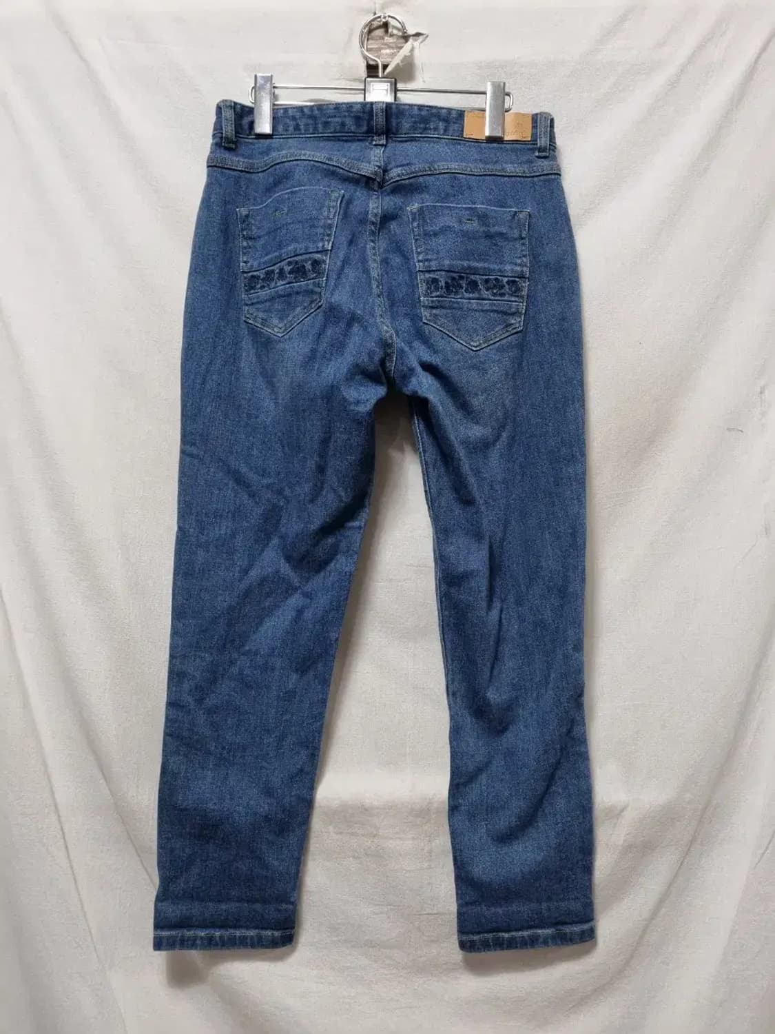 썰스데이 플라워 자수 데님 청바지 상품이미지2