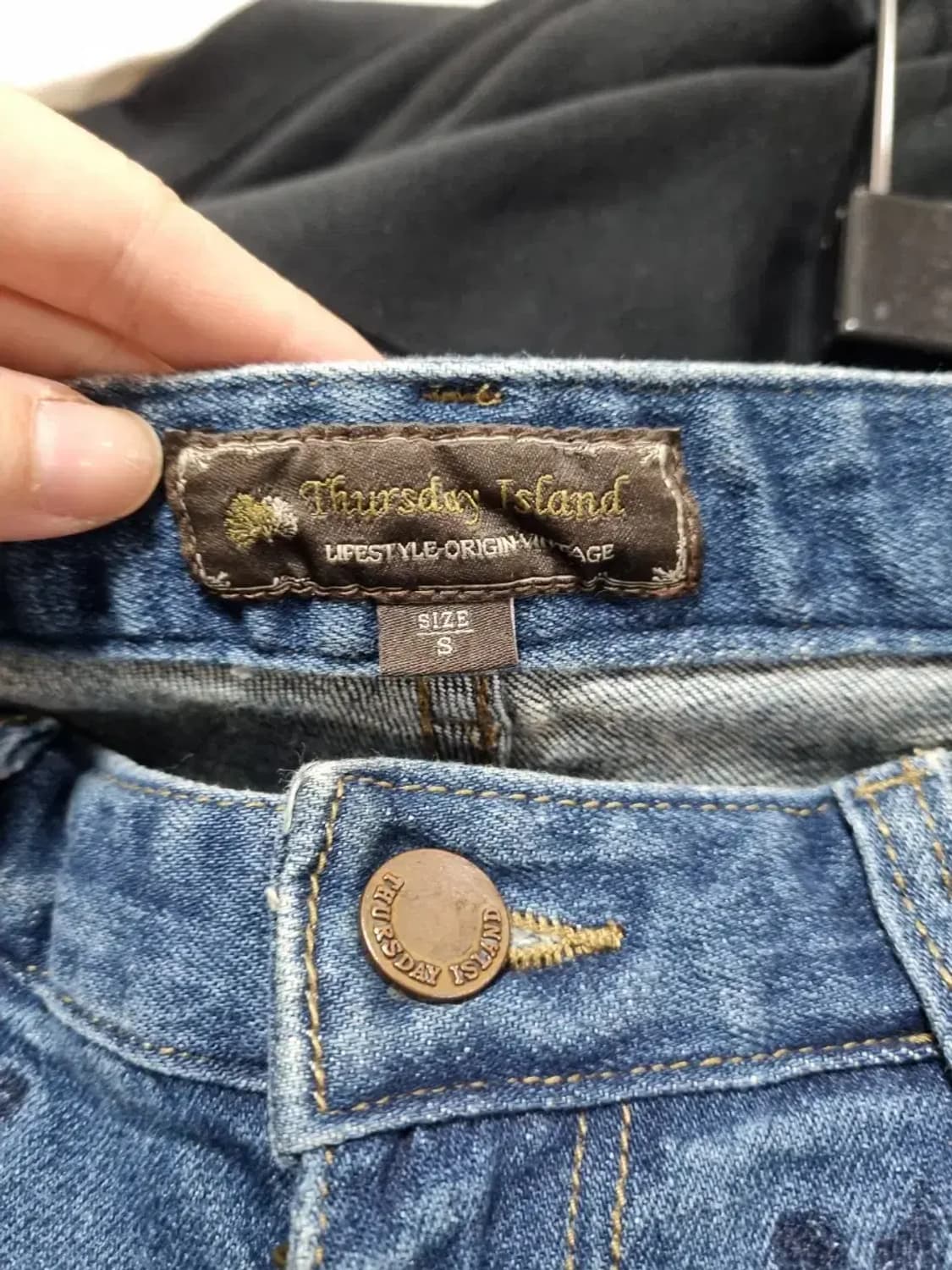 썰스데이 플라워 자수 데님 청바지 상품이미지4