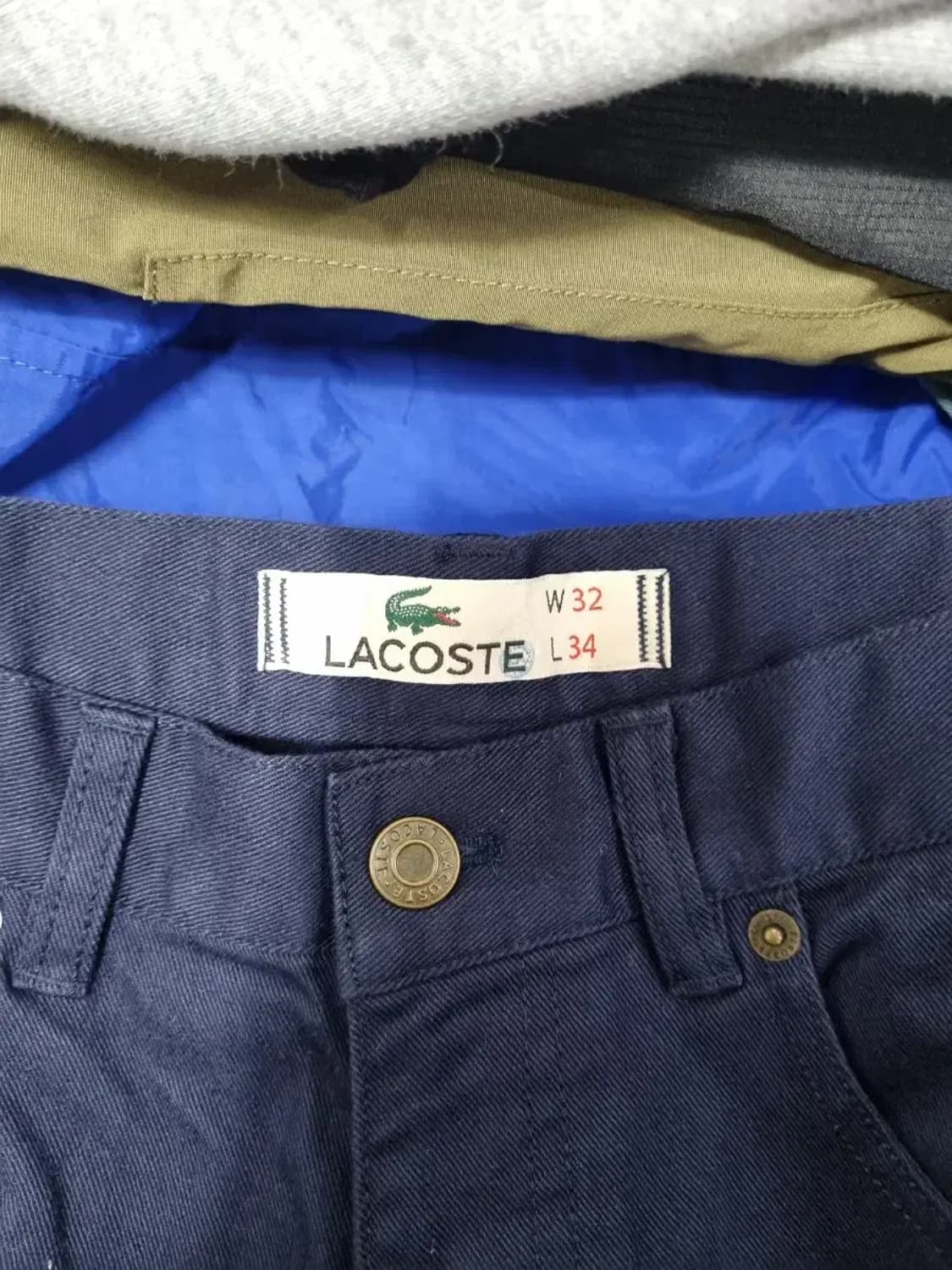 라코스테 네이비 면바지 32 상품이미지3