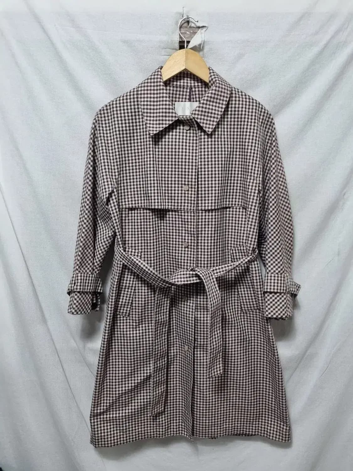 SJSJ 체크 트렌치코트 자켓 85 상품이미지1