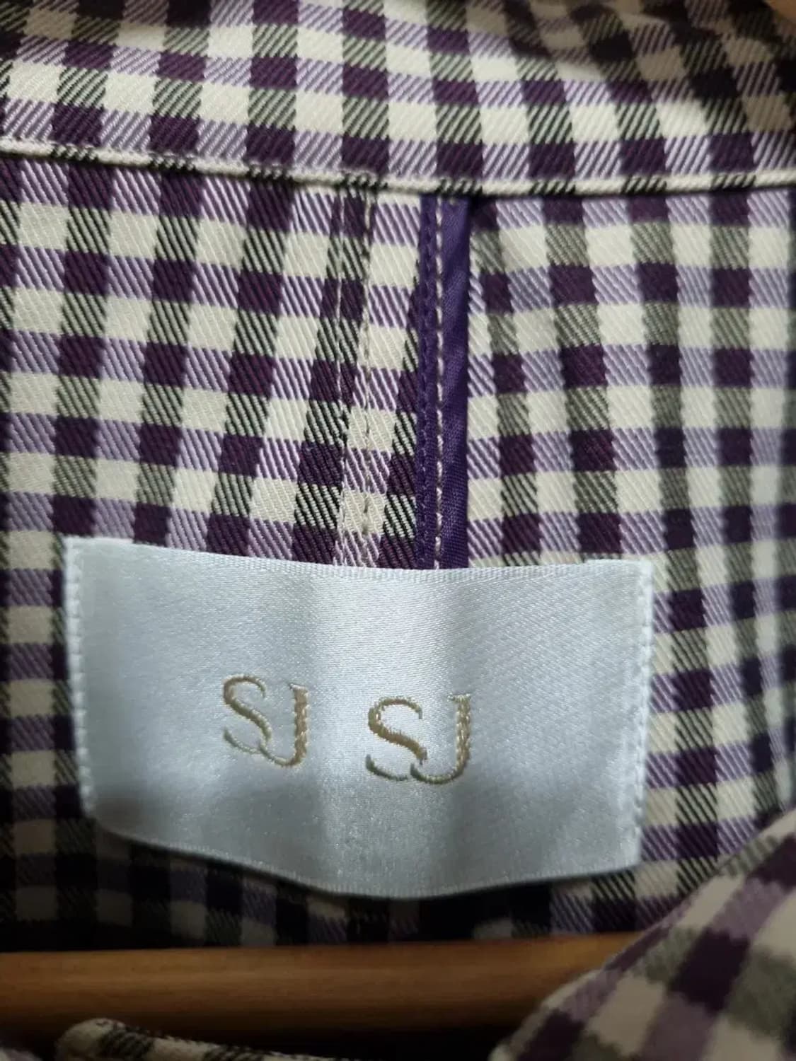 SJSJ 체크 트렌치코트 자켓 85 상품이미지4