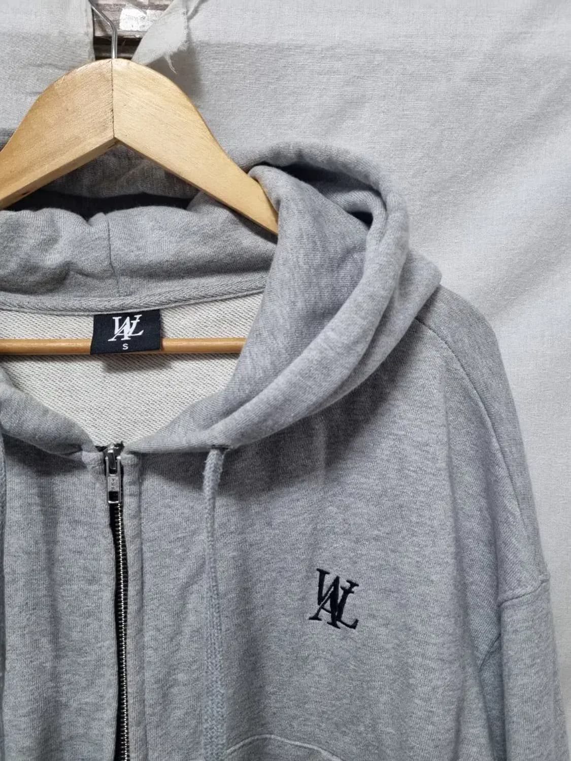 우알롱 크롭 후드 집업 S 상품이미지3