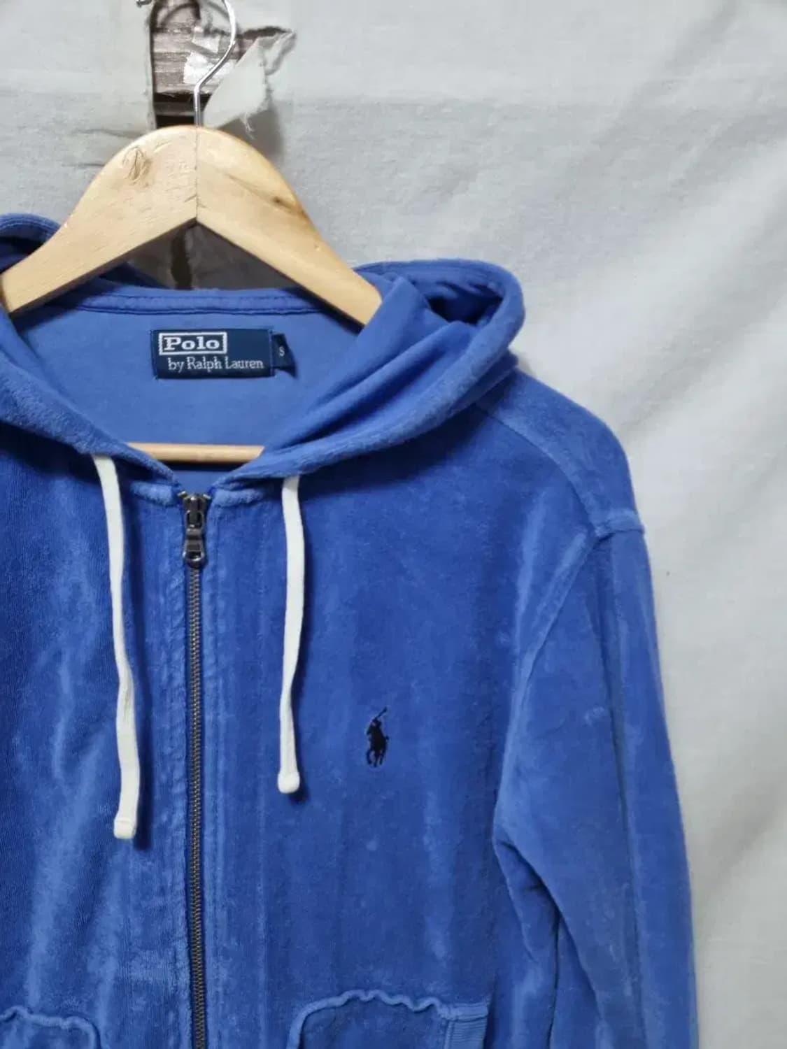폴로 랄프로렌 벨루어 후드 집업 S 상품이미지4