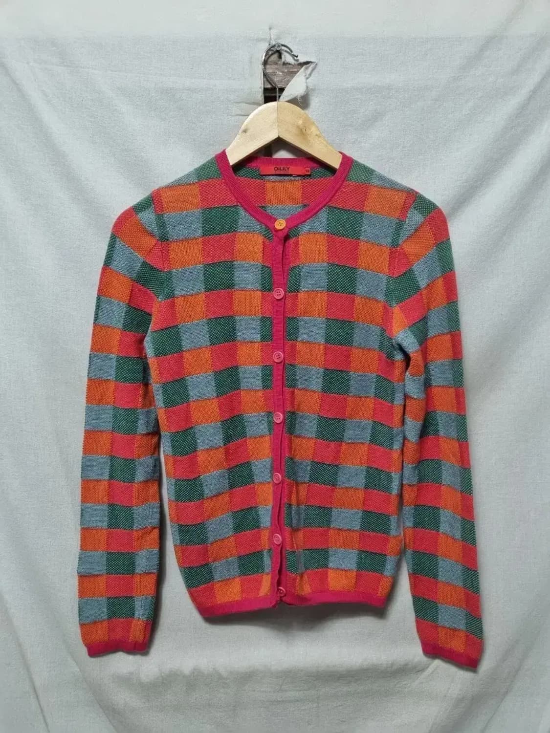 오일릴리 체크 패턴 가디건 XS 상품이미지1