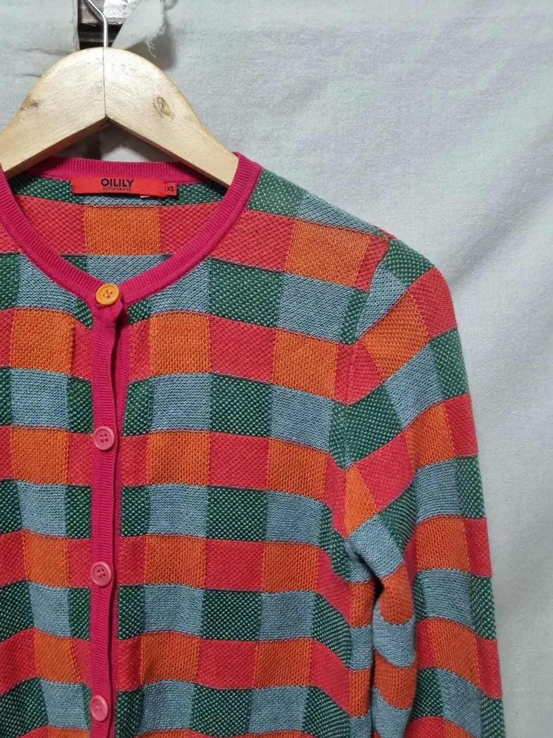 오일릴리 체크 패턴 가디건 XS 상품이미지3