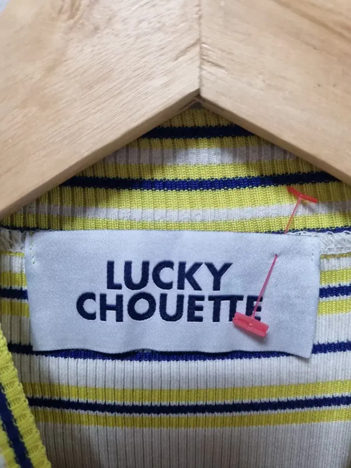 럭키슈에뜨 스트라이프 반팔 니트 F 상품이미지4