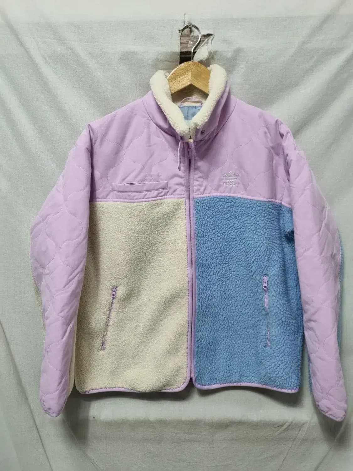 아디다스 뽀글이 배색 자켓 S 상품이미지1