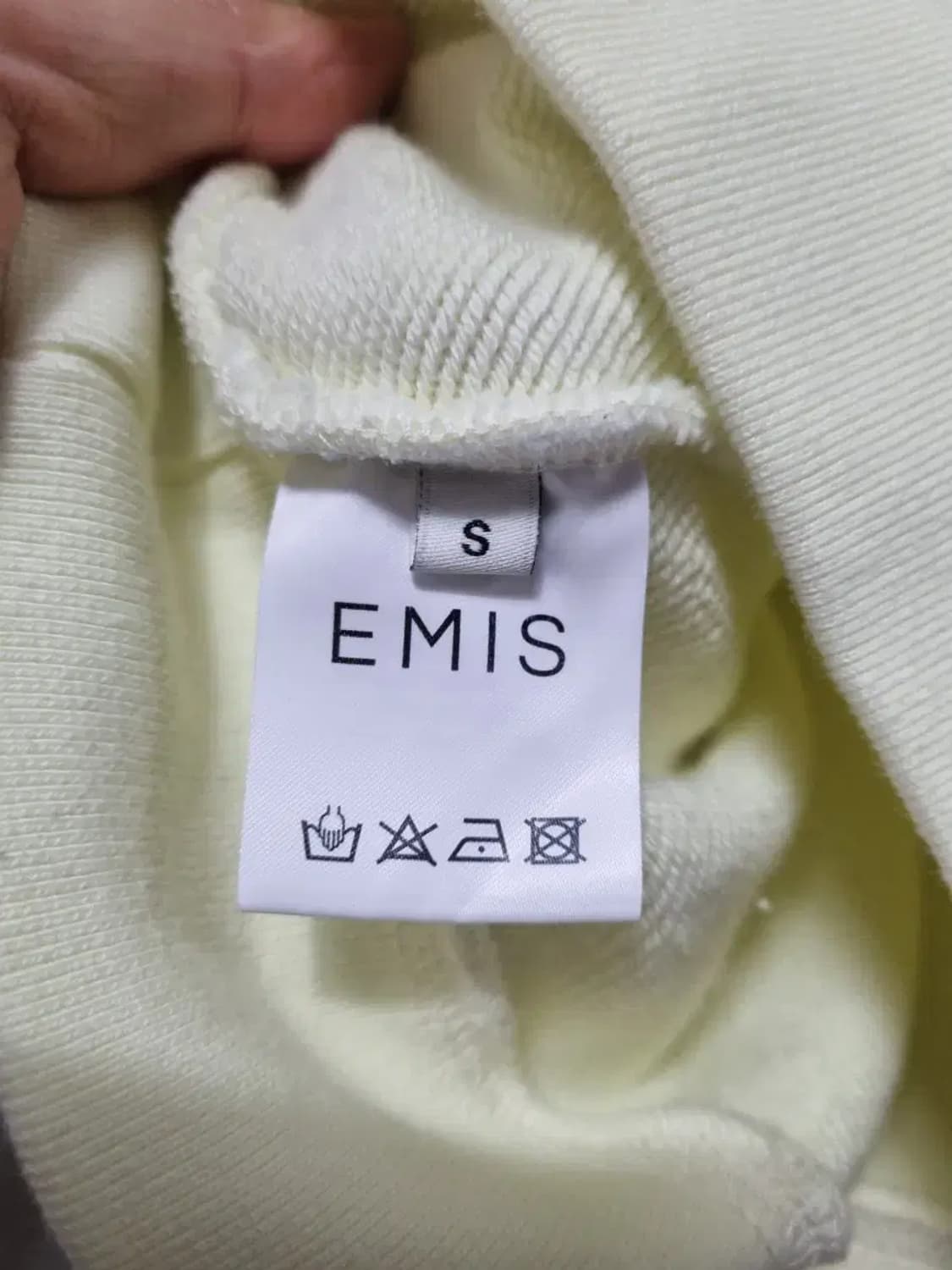 EMIS 크롭 맨투맨 S 상품이미지5