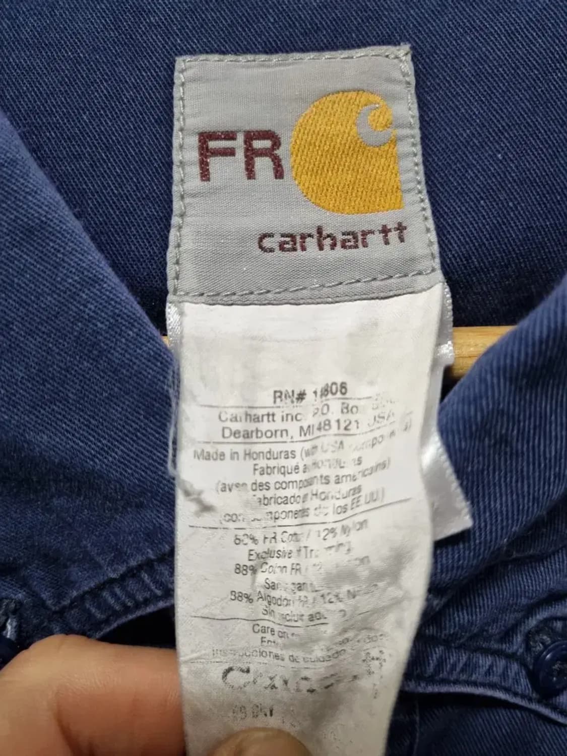 칼하트 FR 네이비 셔츠 110~115 상품이미지4