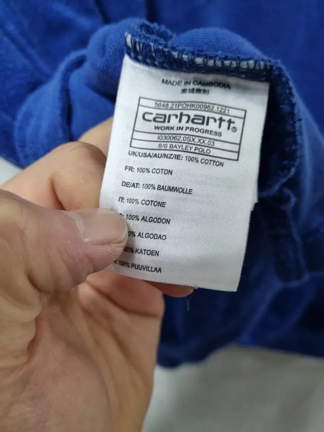 칼하트 반팔 카라 티셔츠 M 상품이미지5